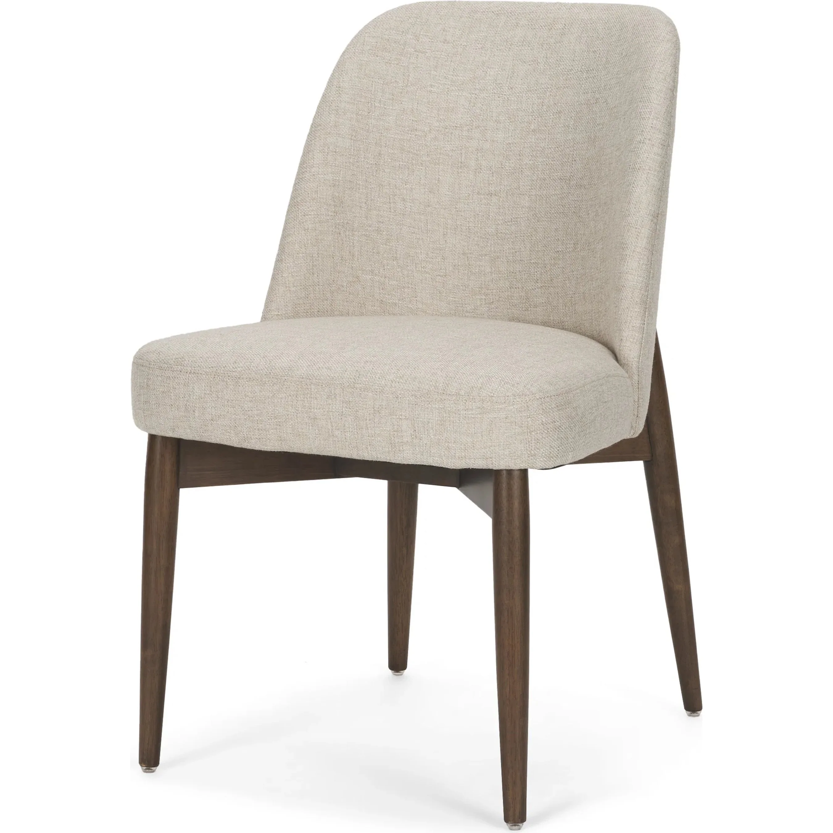 Abbie Curve Fabric Dining Chair (Set of 2)