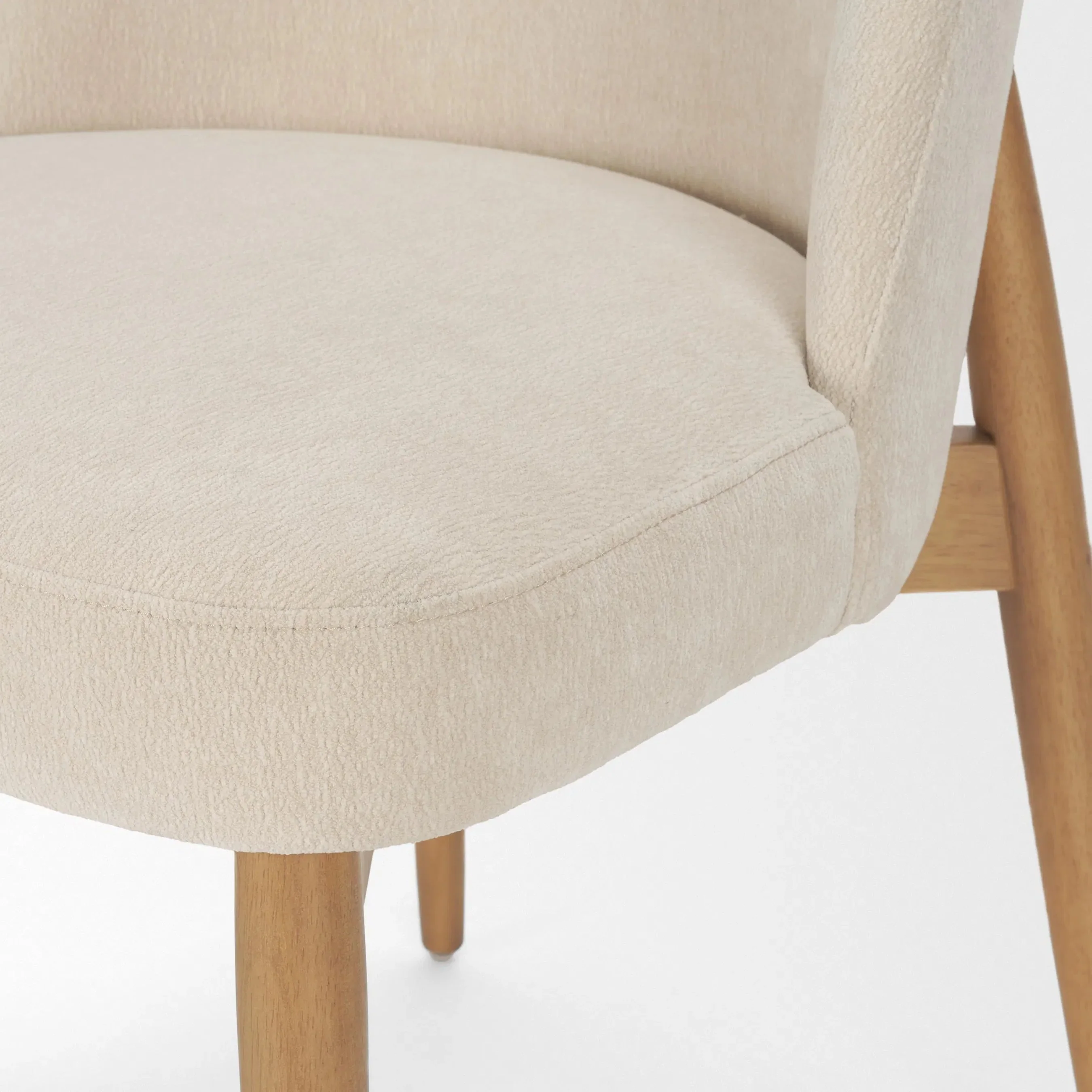 Abbie Curve Fabric Dining Chair (Set of 2) - Image 4