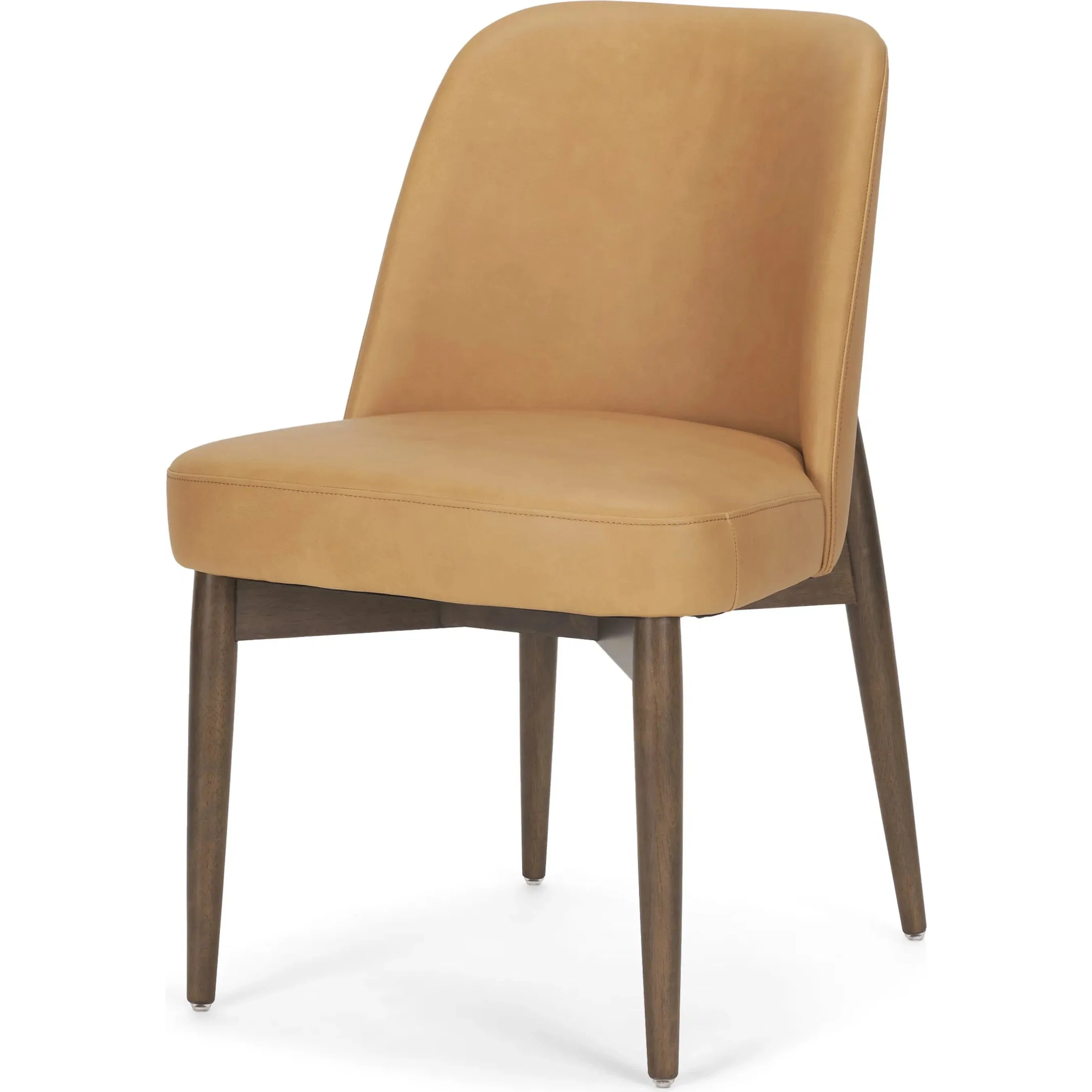 Abbie Curve Leather Dining Chair (Set of 2)