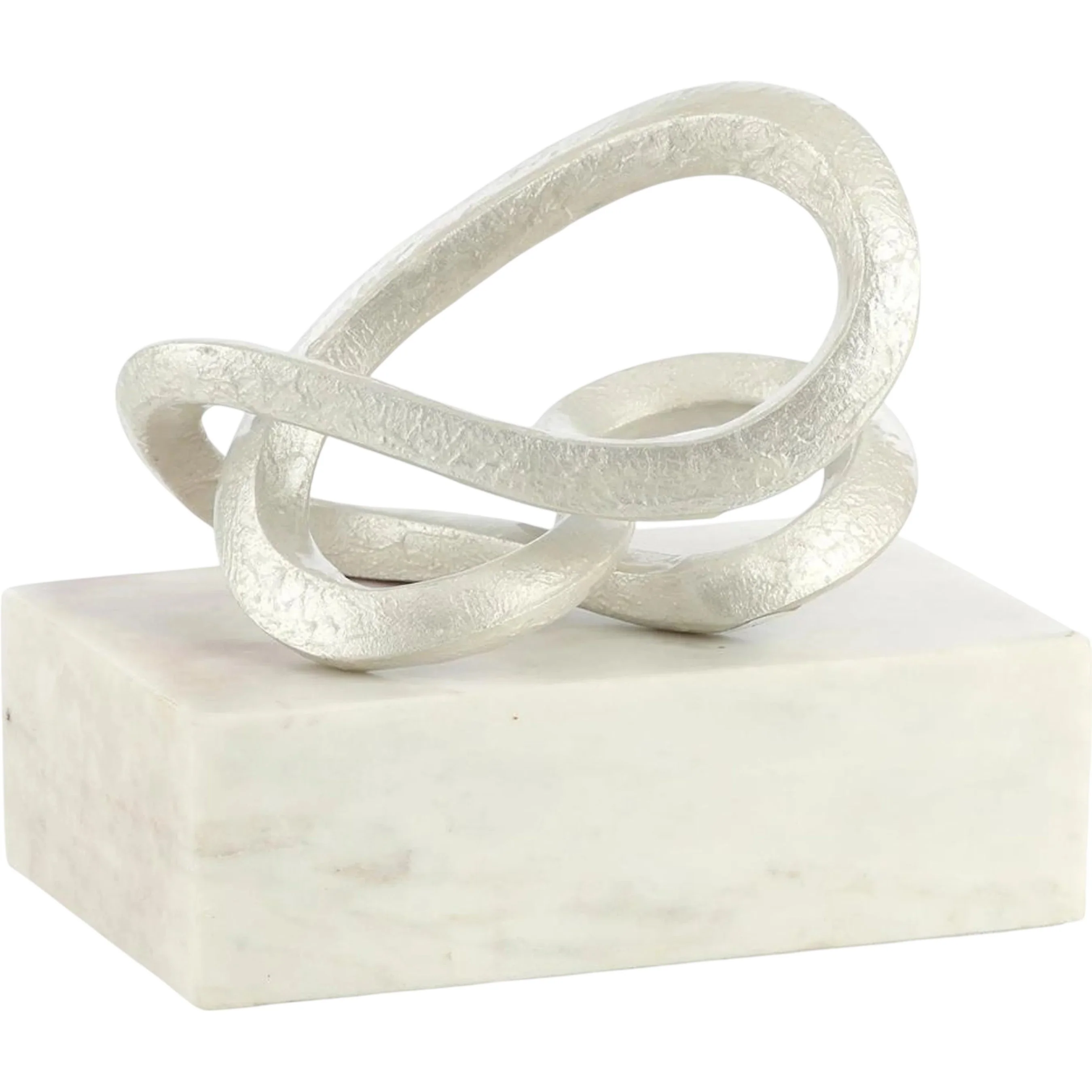 Abstract Coil Sculpture on Marble