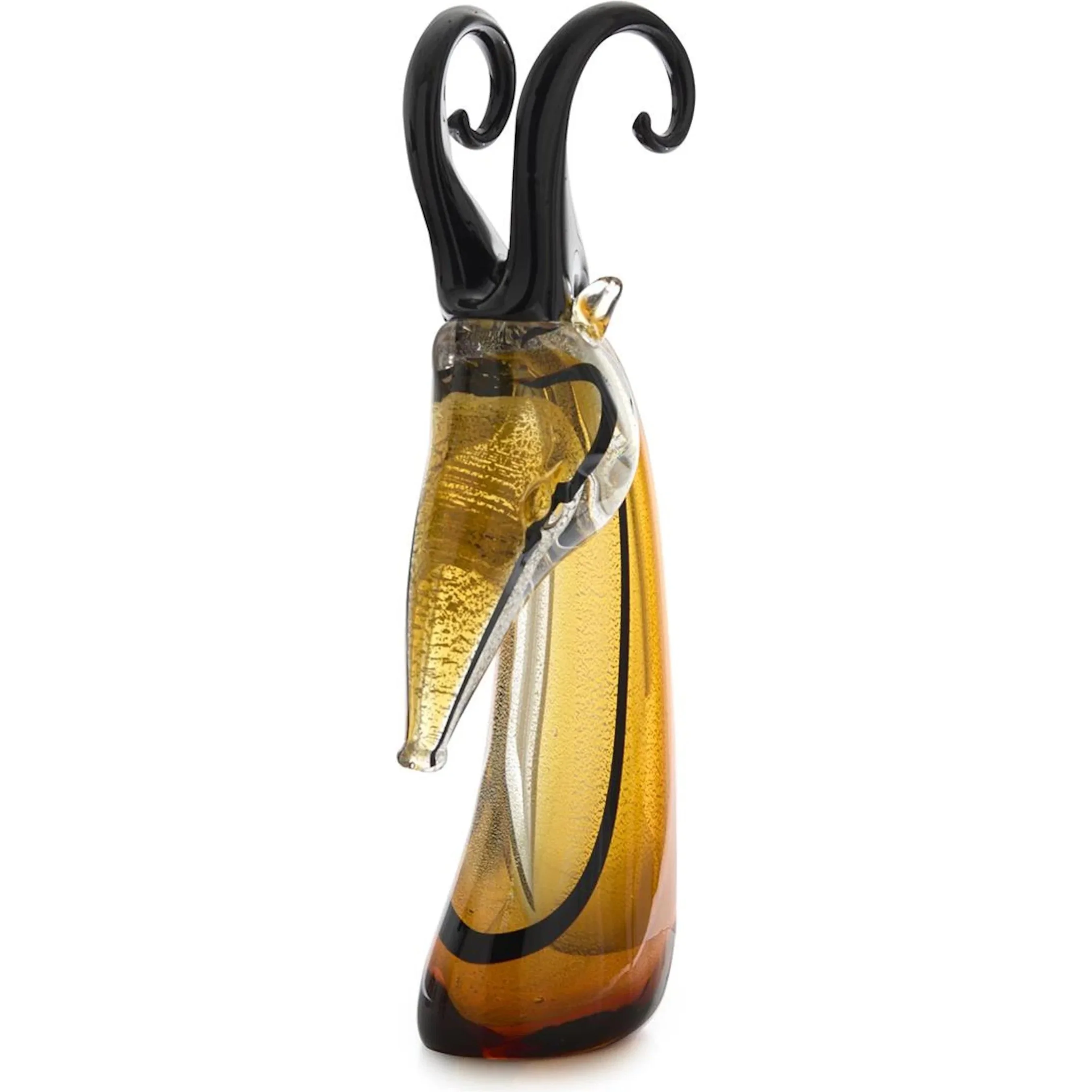 Abstract Glass Antelope Sculpture