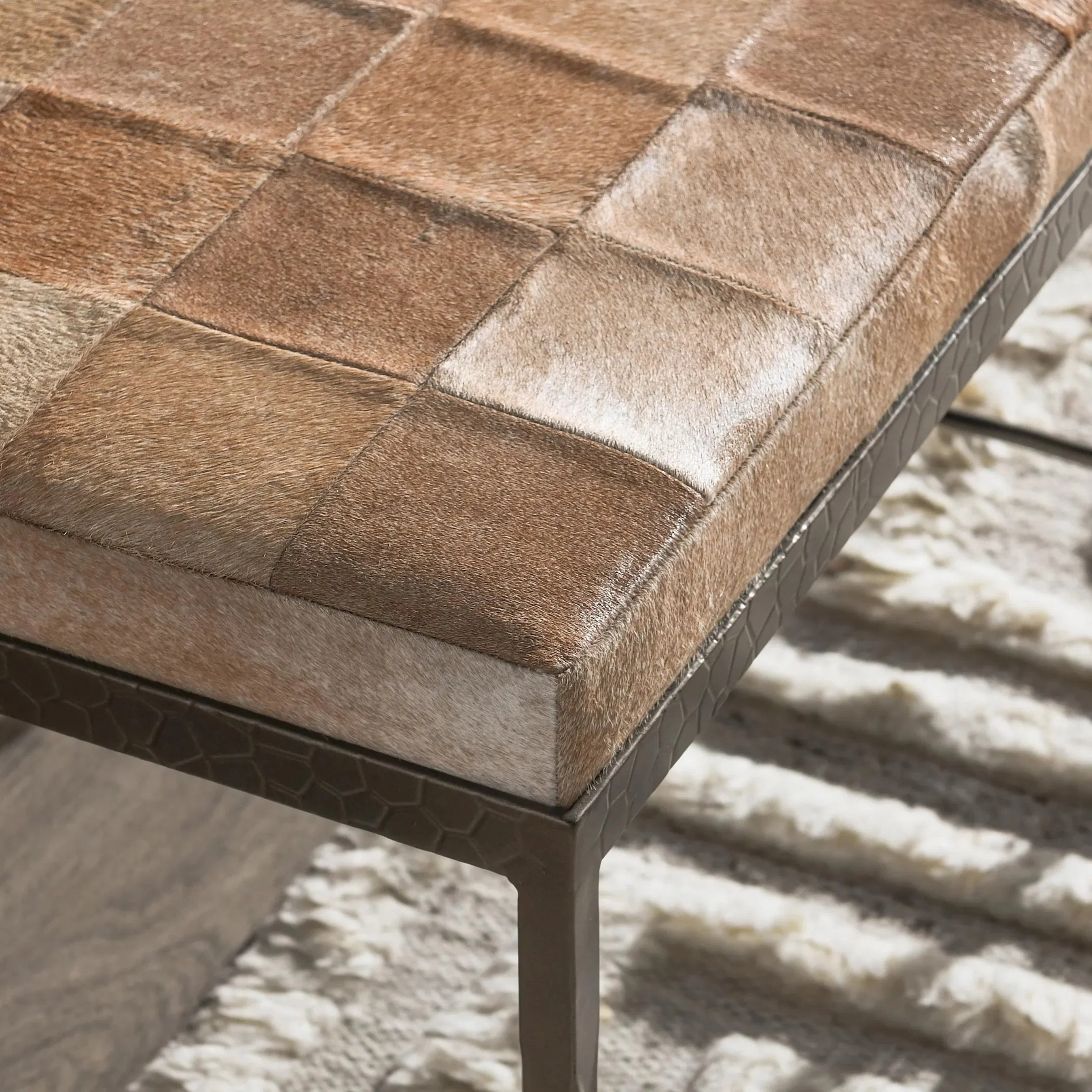 Achen Hair on Hide Bench - Image 23