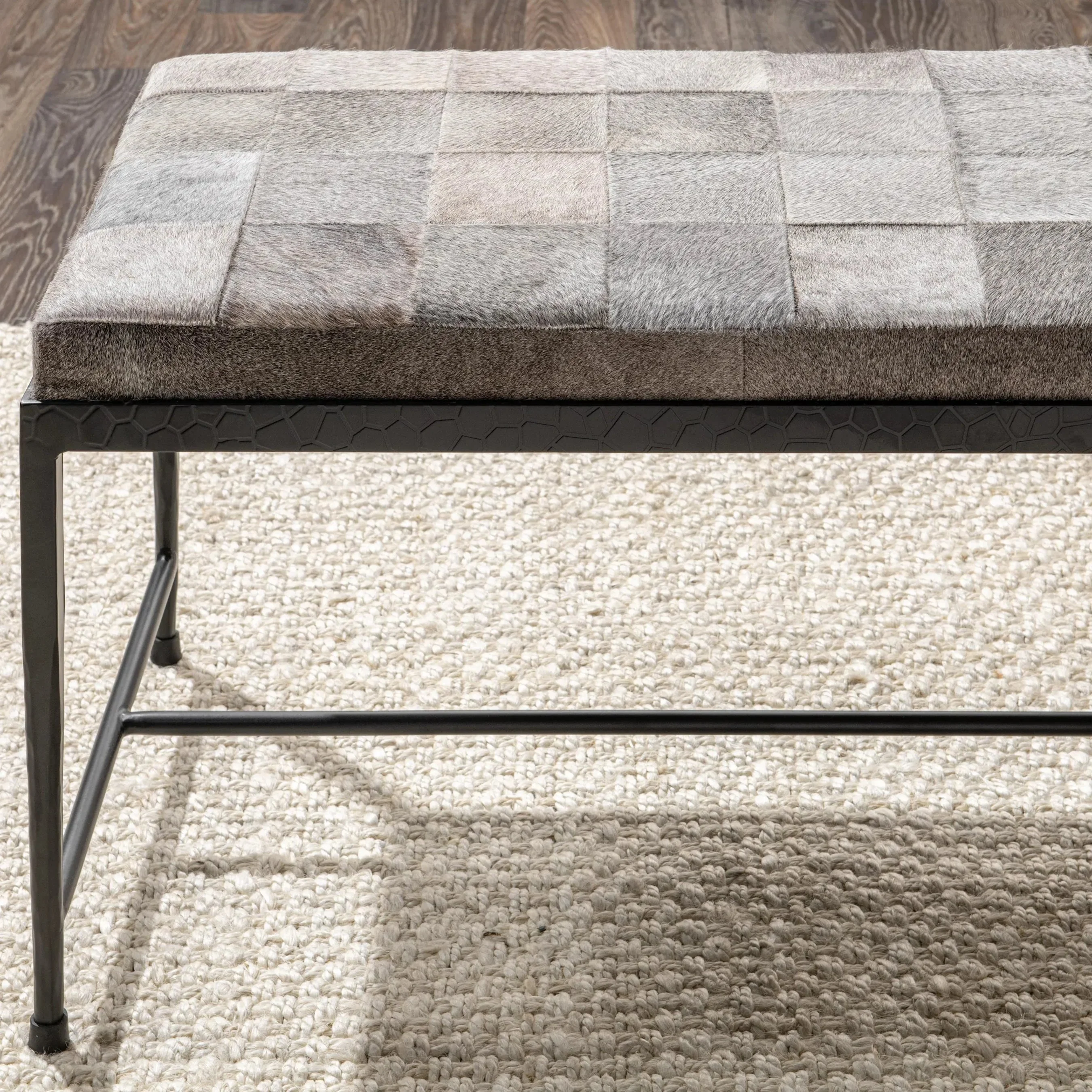Achen Hair on Hide Bench - Image 35