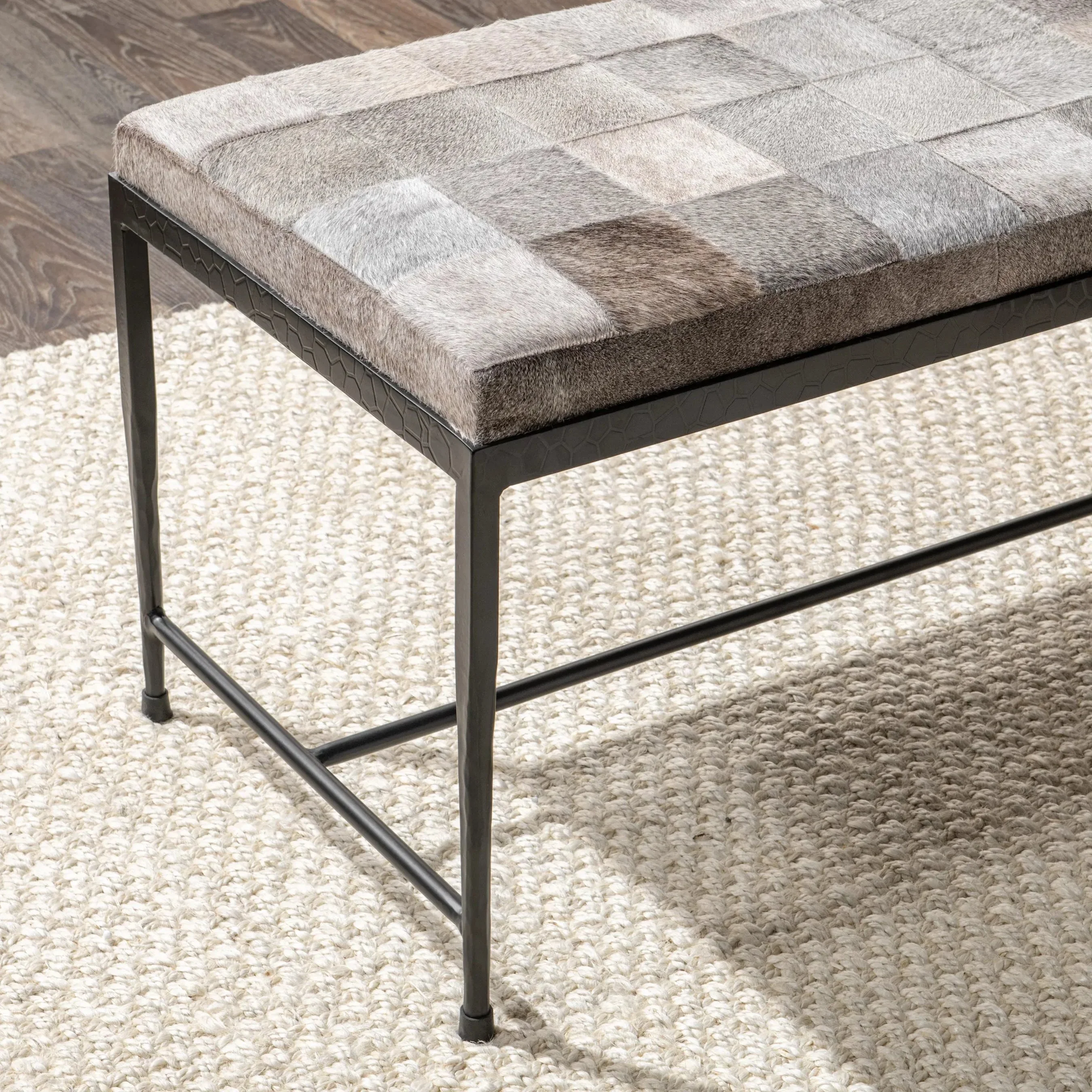 Achen Hair on Hide Bench - Image 38
