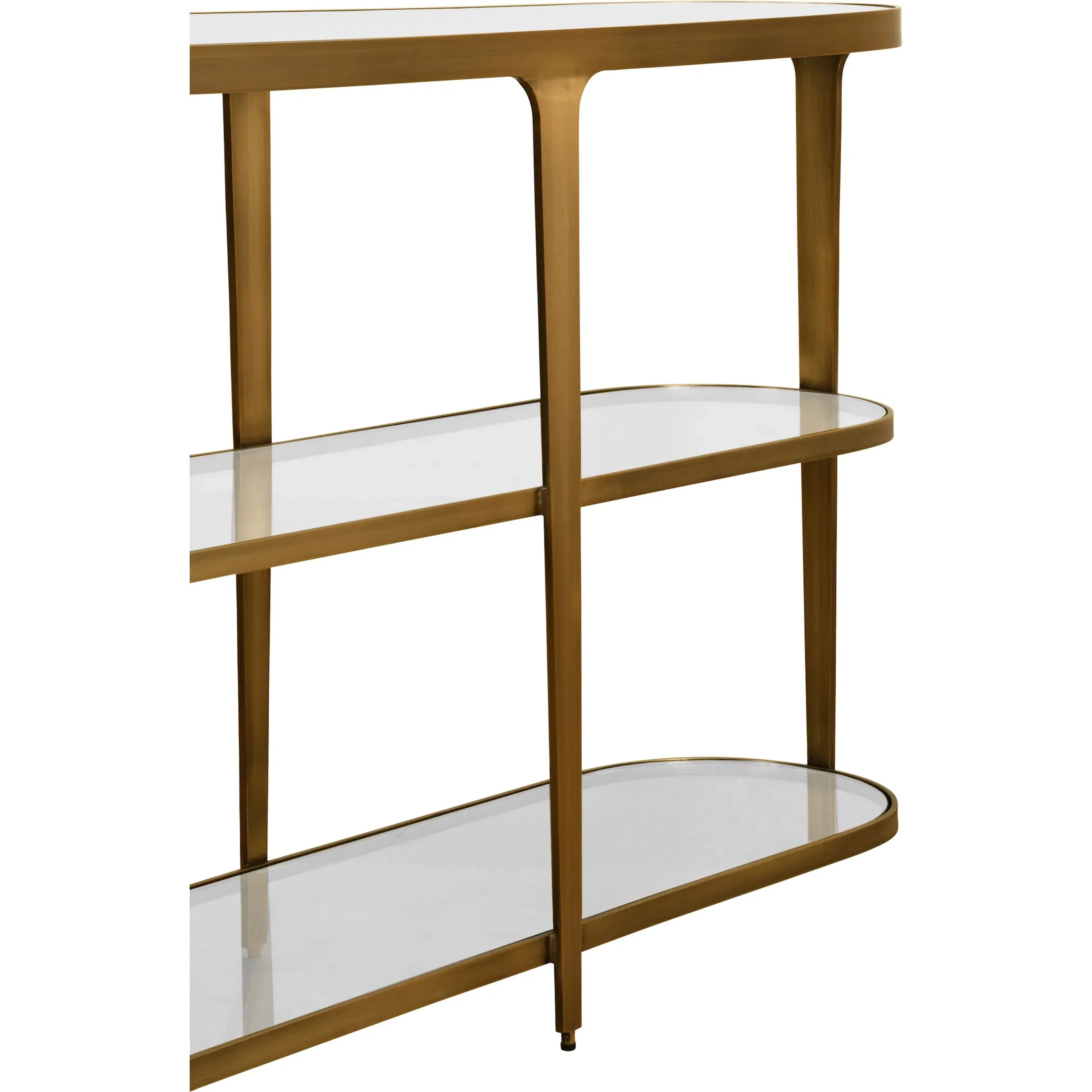 Addison Three Tier Glass Top Racetrack Console - Image 5