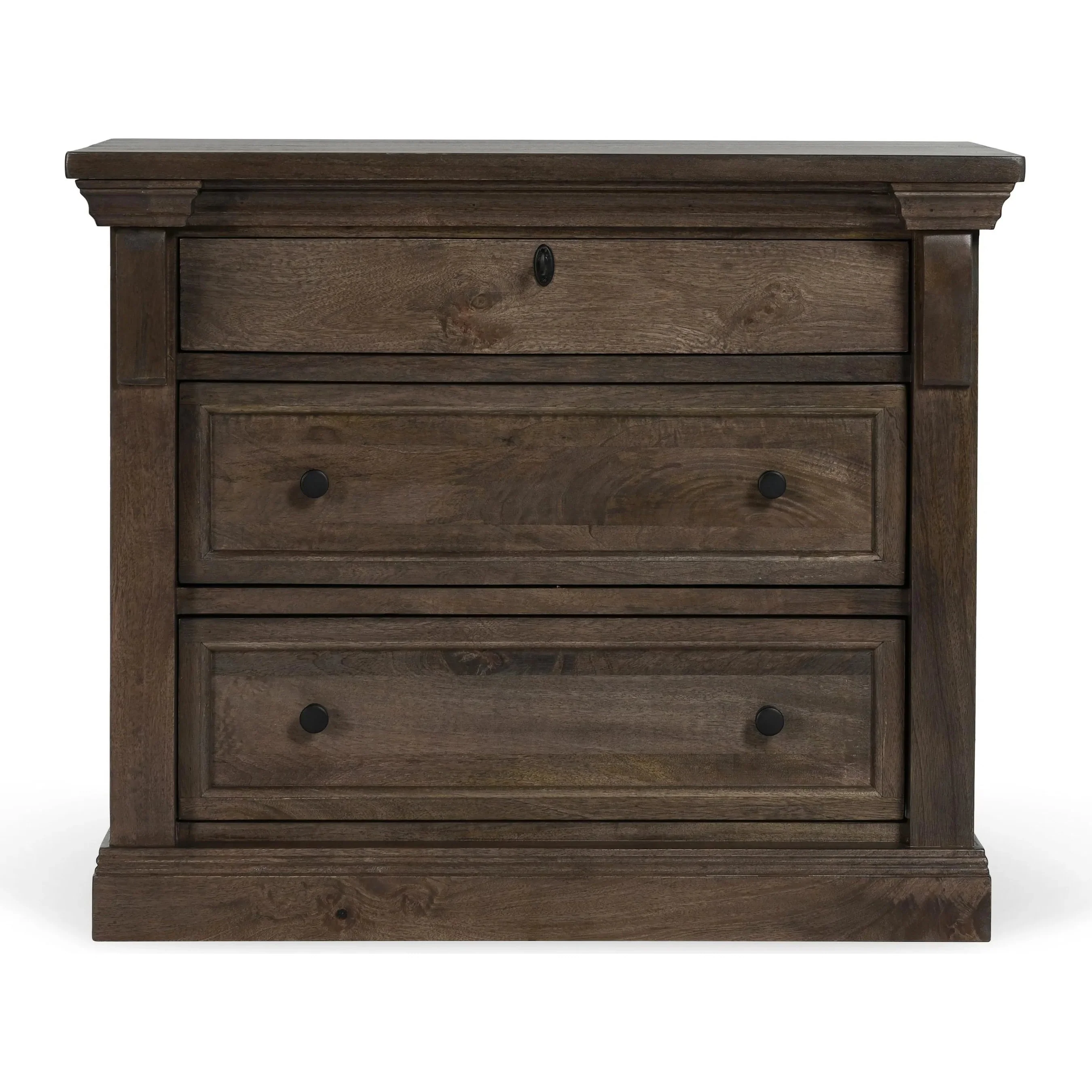 Adelaide Three-Door Mango Wood Nightstand - Image 10