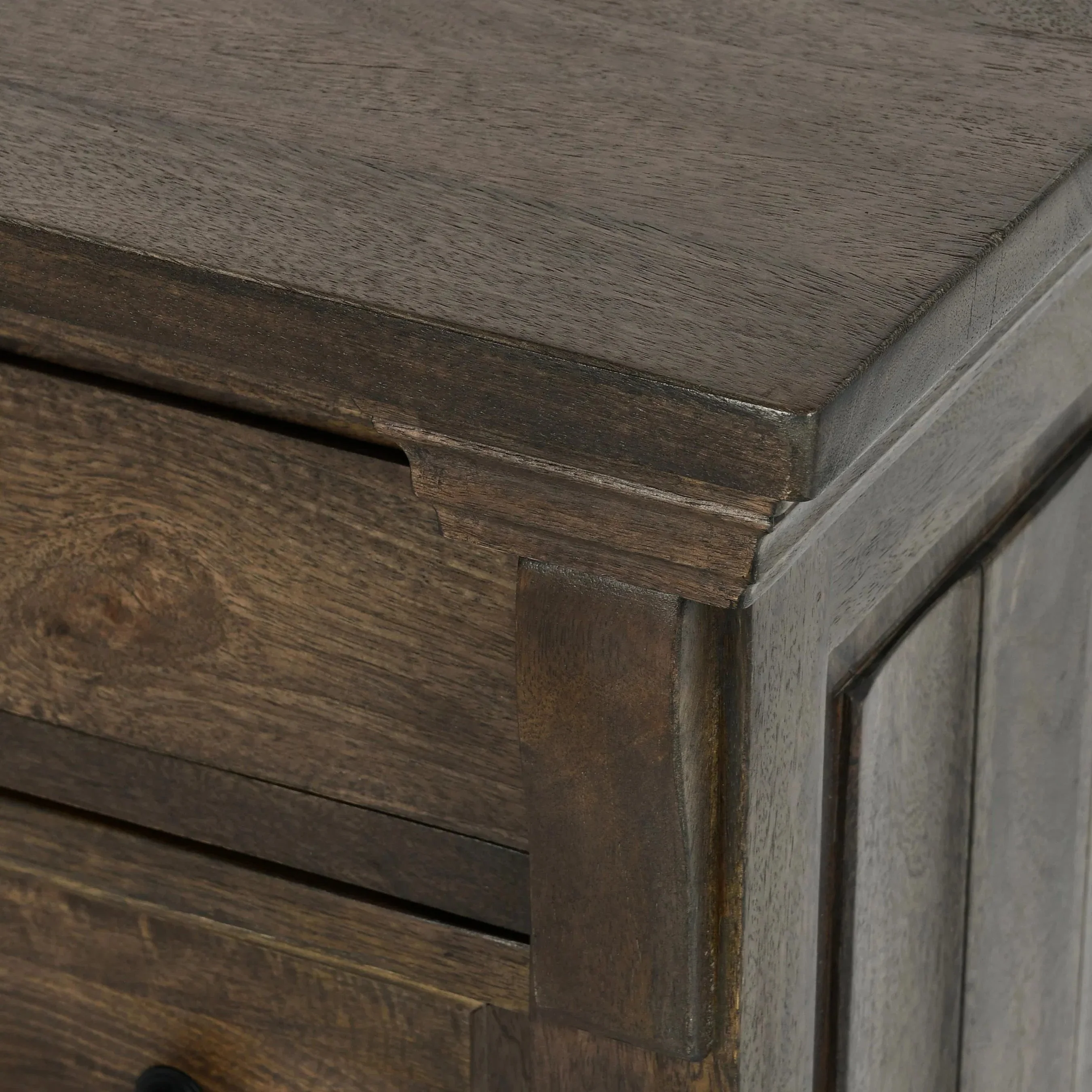 Adelaide Three-Door Mango Wood Nightstand - Image 14