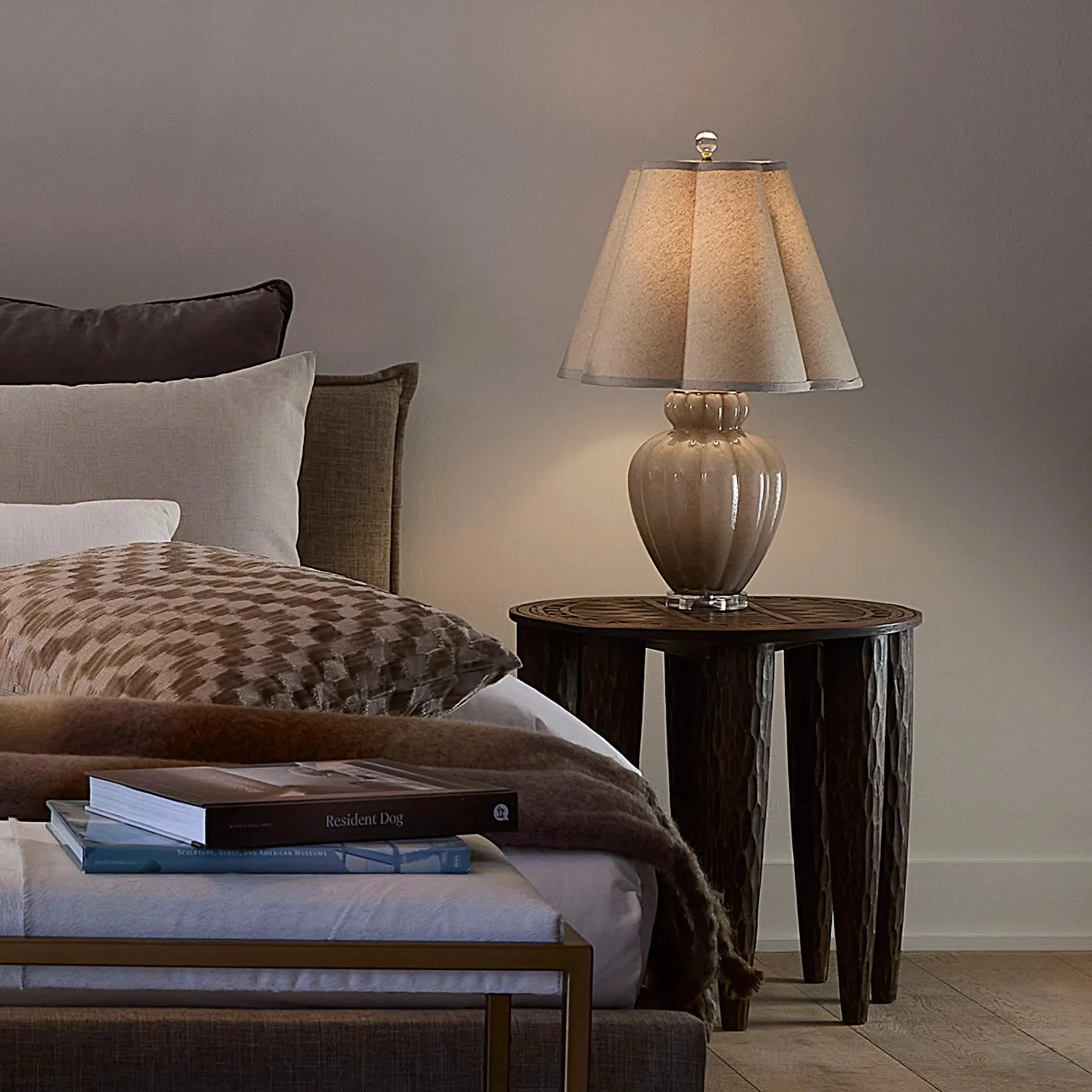 Agnes Table Lamp with Scalloped Shade - Image 3