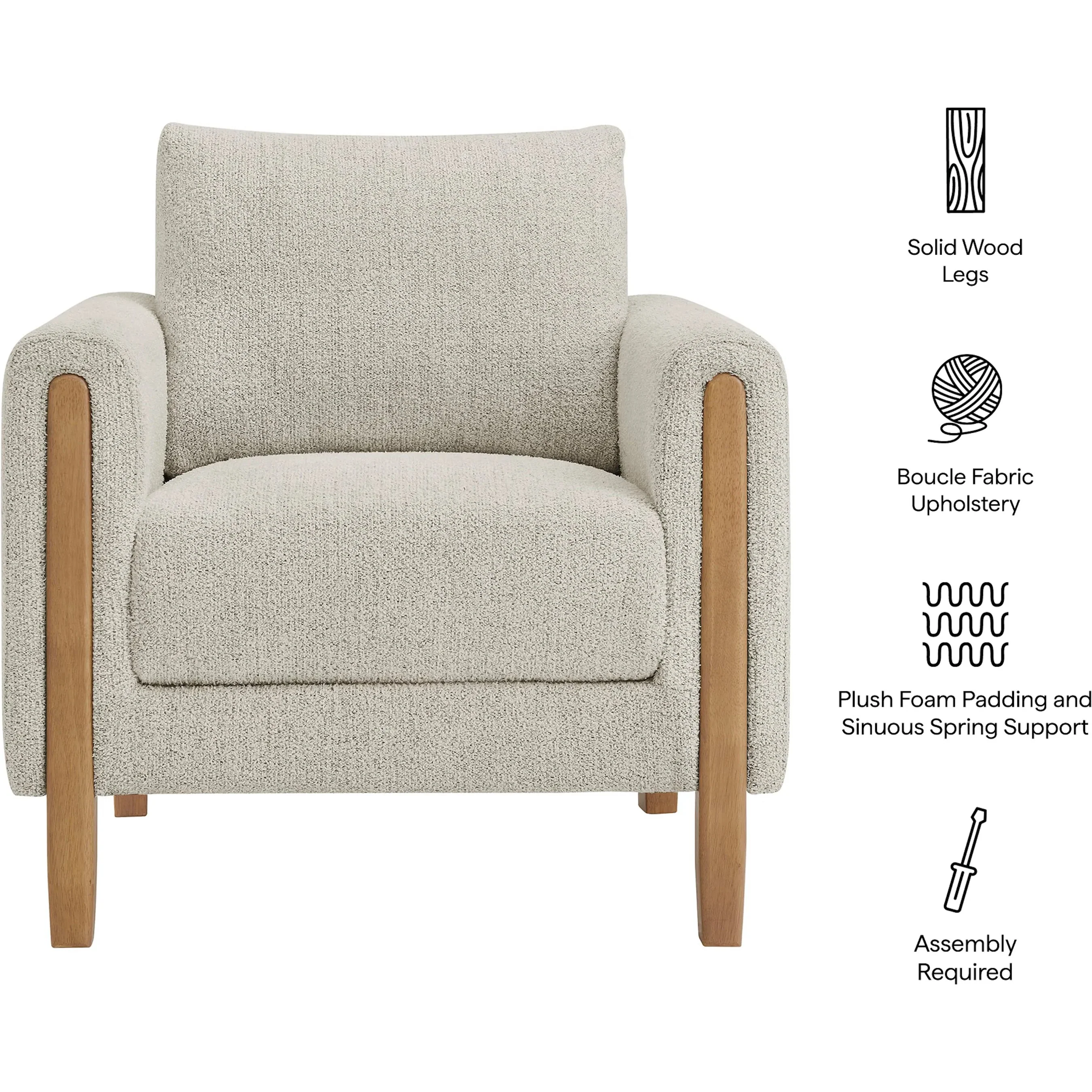 Aibonito Boucle Accent Armchair - Image 5