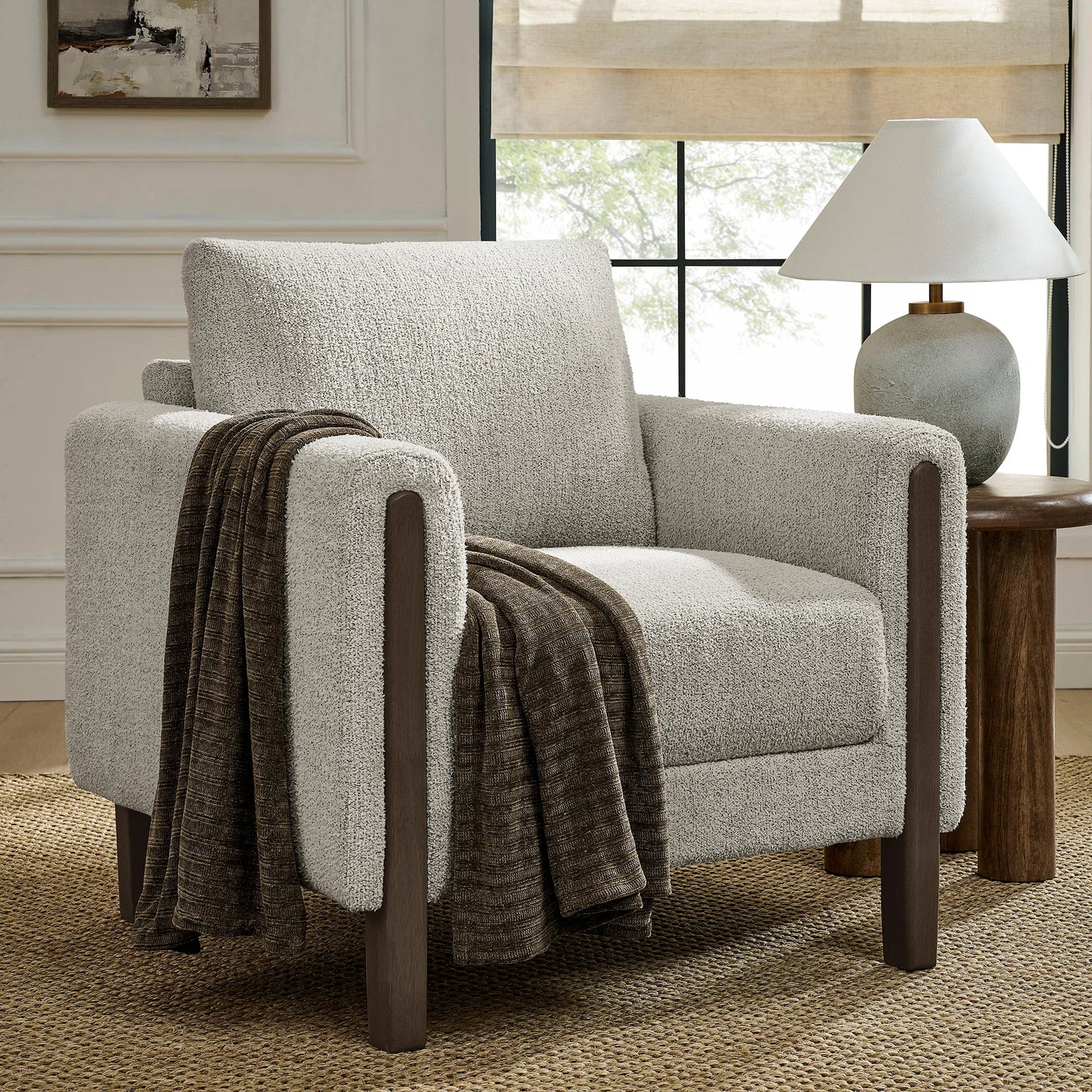 Aibonito Boucle Accent Armchair - Image 9