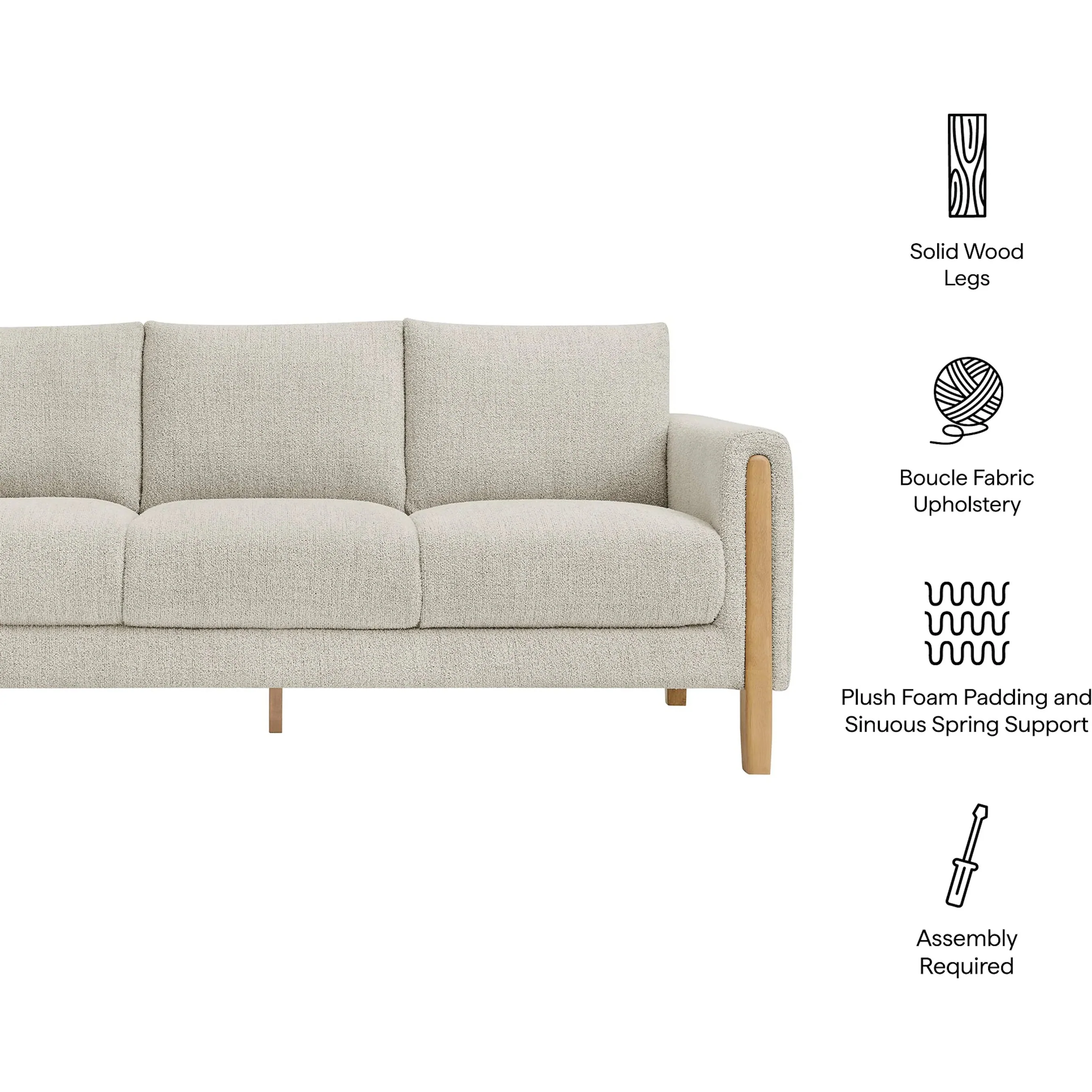 Aibonito Boucle Sofa - Image 5