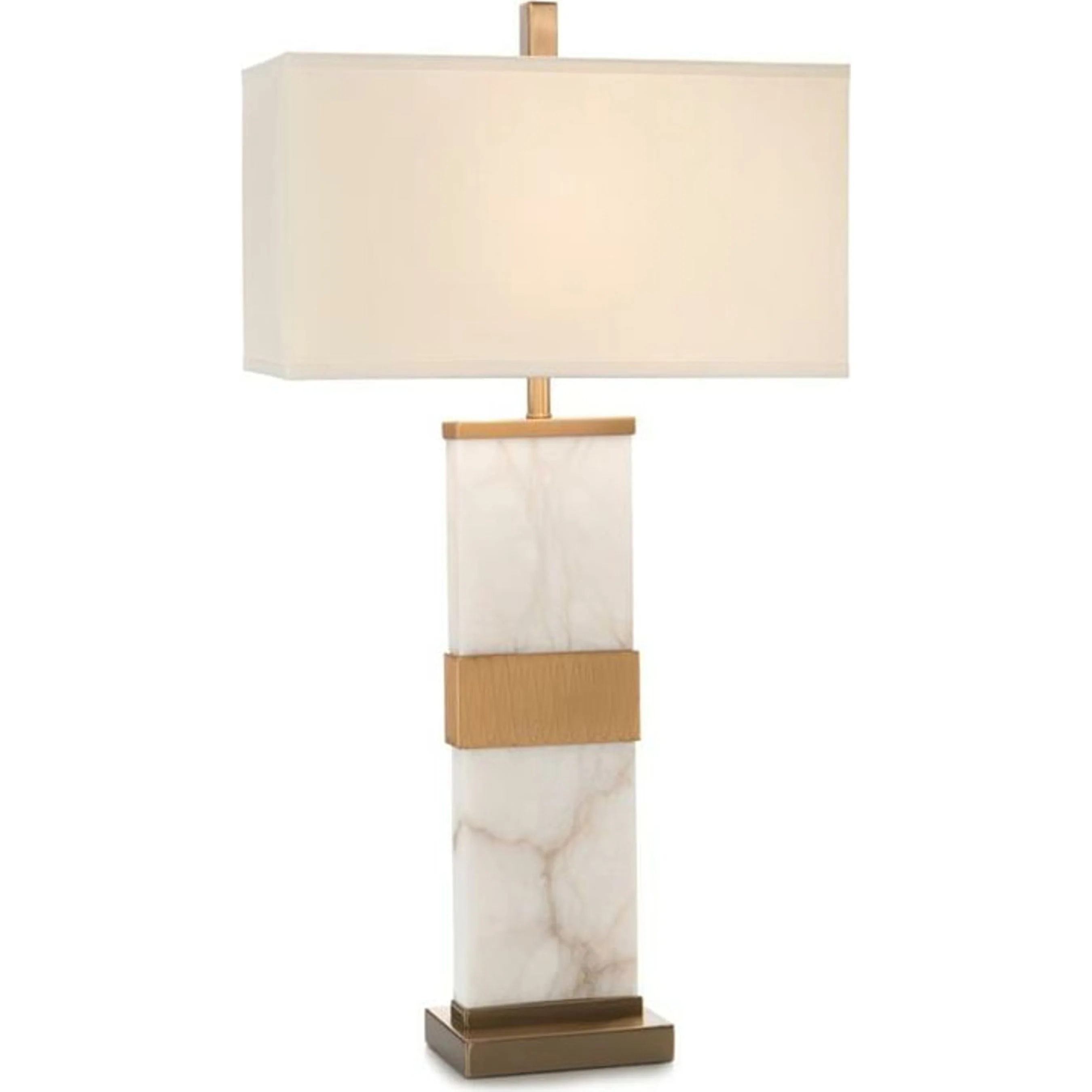 Alabaster Column Table Lamp