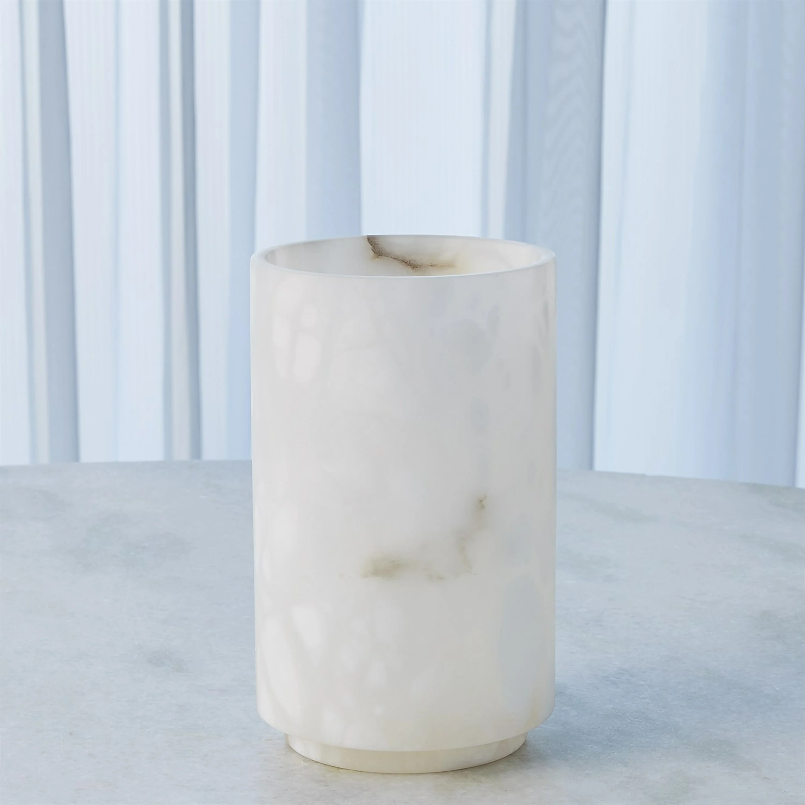 Alabaster Cylinder Vase - Image 3