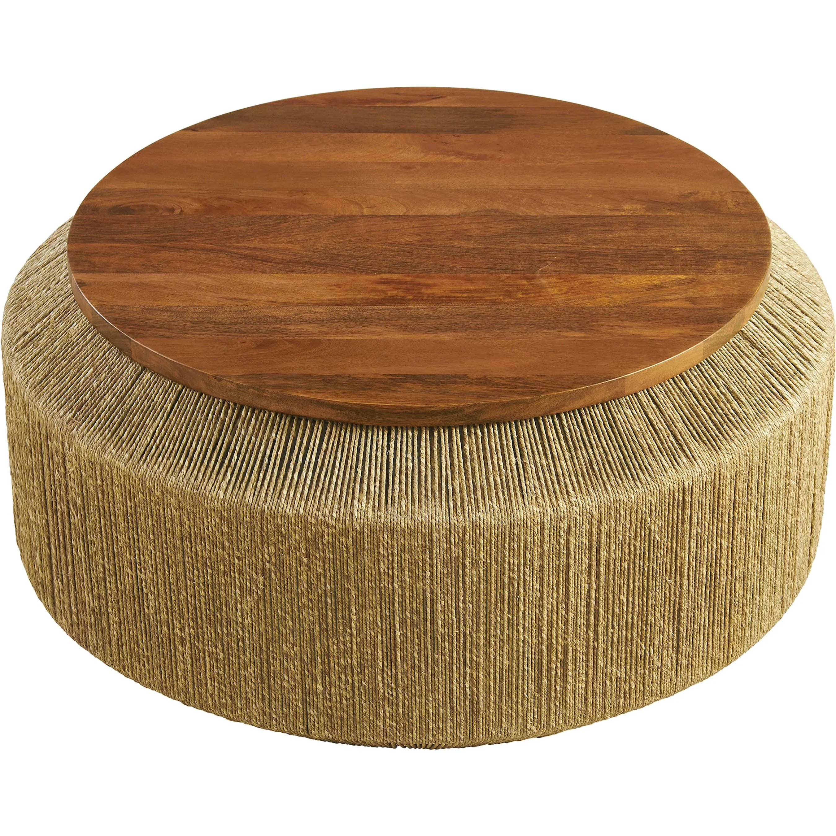 Alamota Seagrass and Wood Coffee Table - Image 4