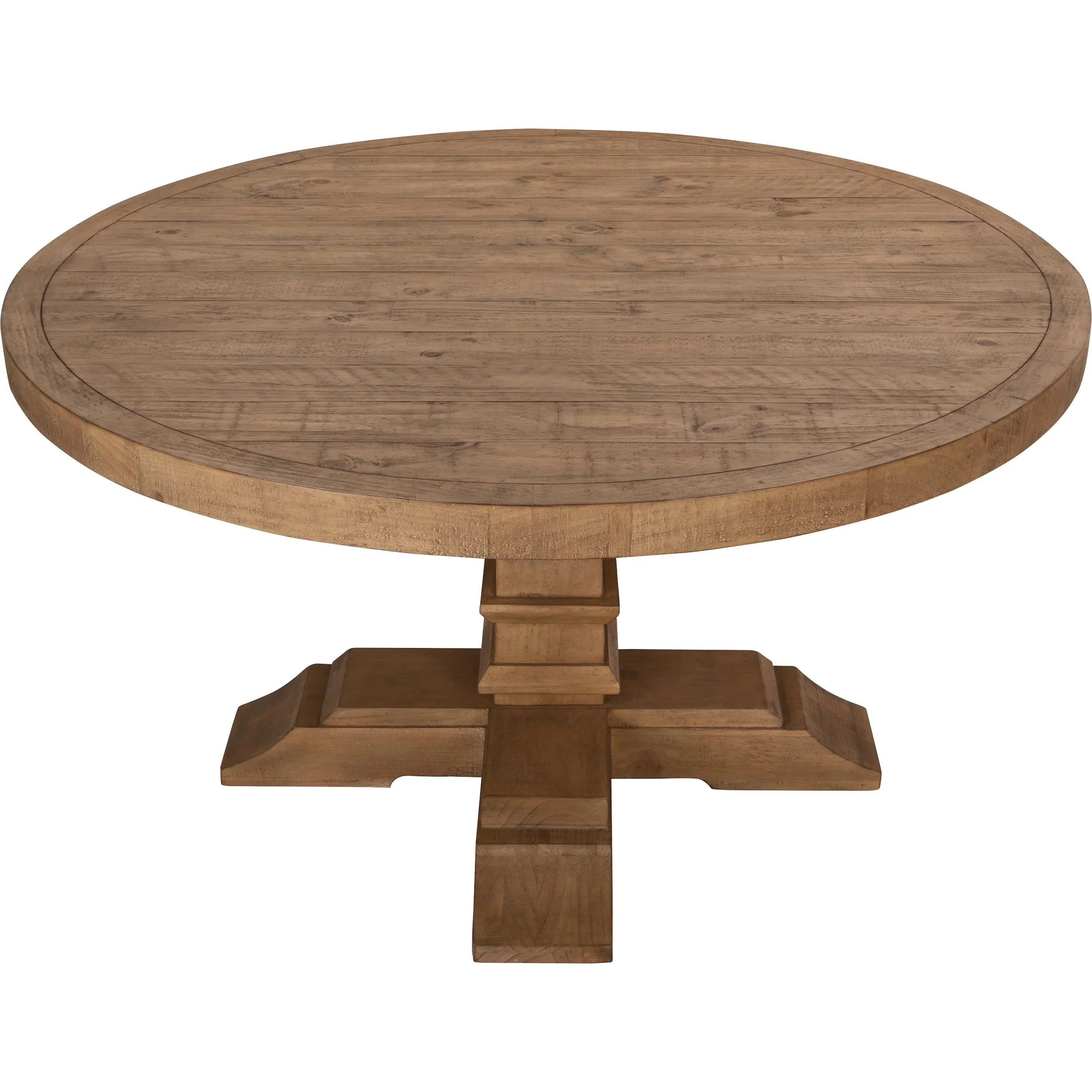 Allegra Reclaimed Circular Pine Wood Dining Table - Image 3