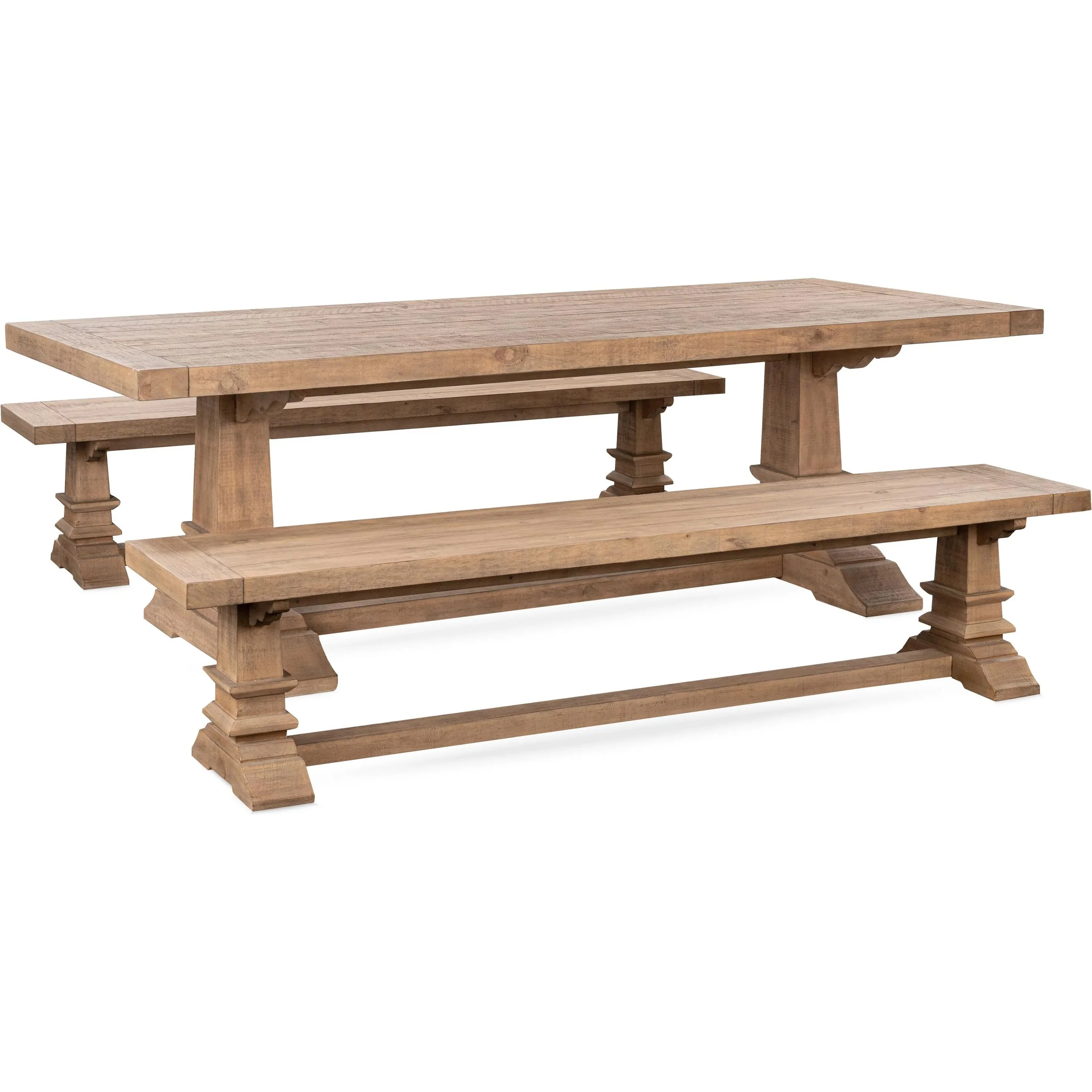 Allegra Reclaimed Pine Wood Dining Table - Image 4