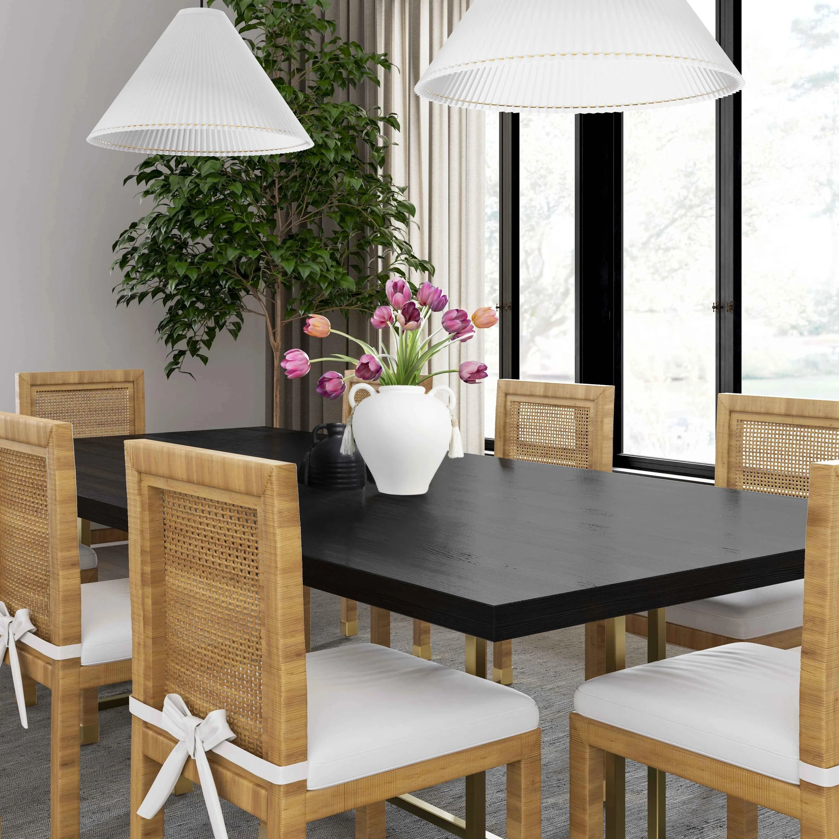 Amara Rattan Dining Chair - Image 8