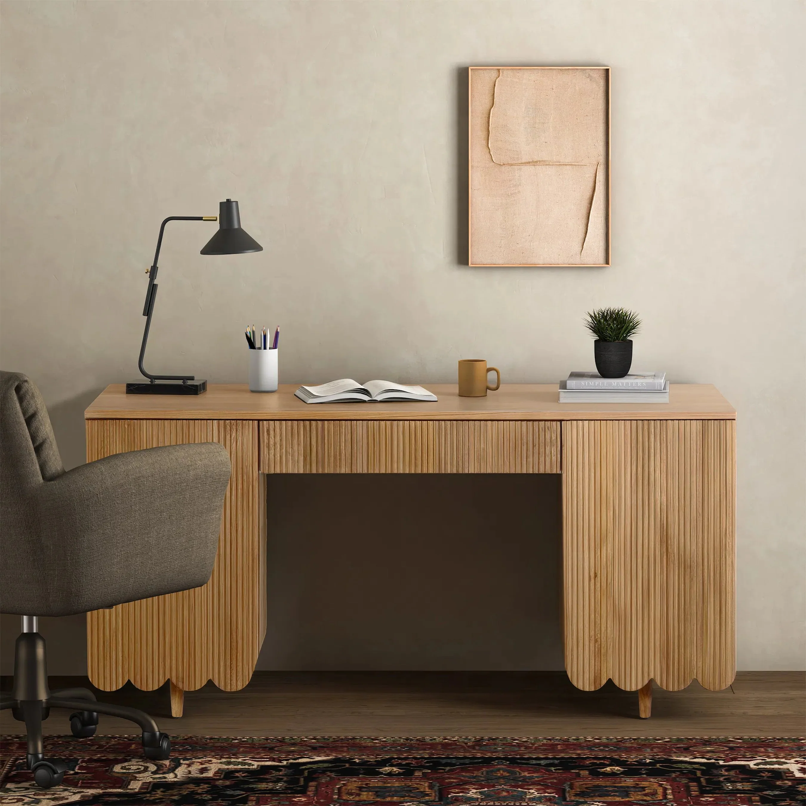 Antelope Fluted Desk - Image 4