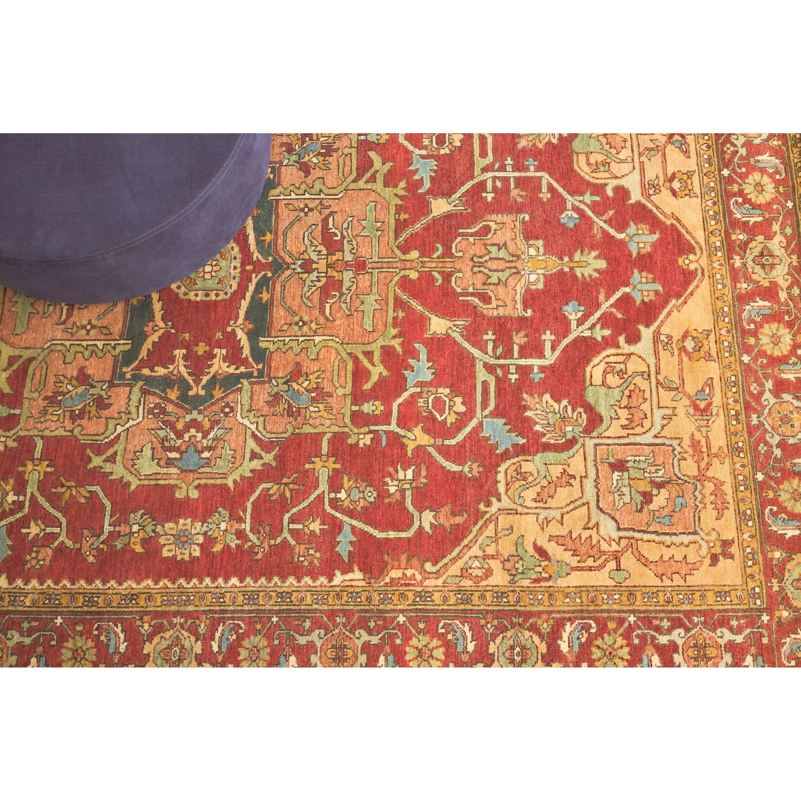 Antique Weave Area Serapi Rug - Image 6
