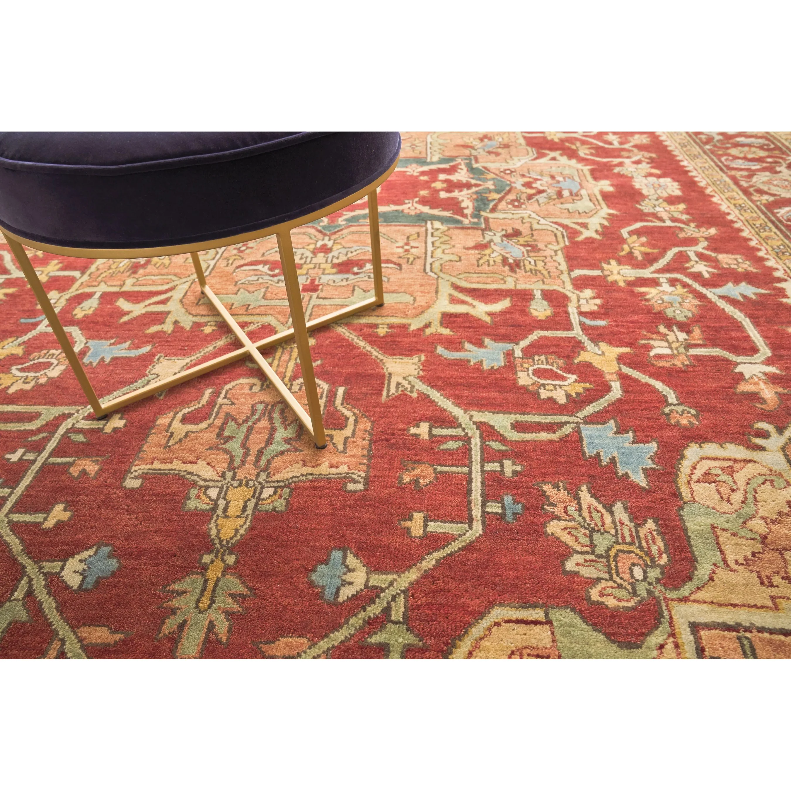 Antique Weave Area Serapi Rug - Image 7