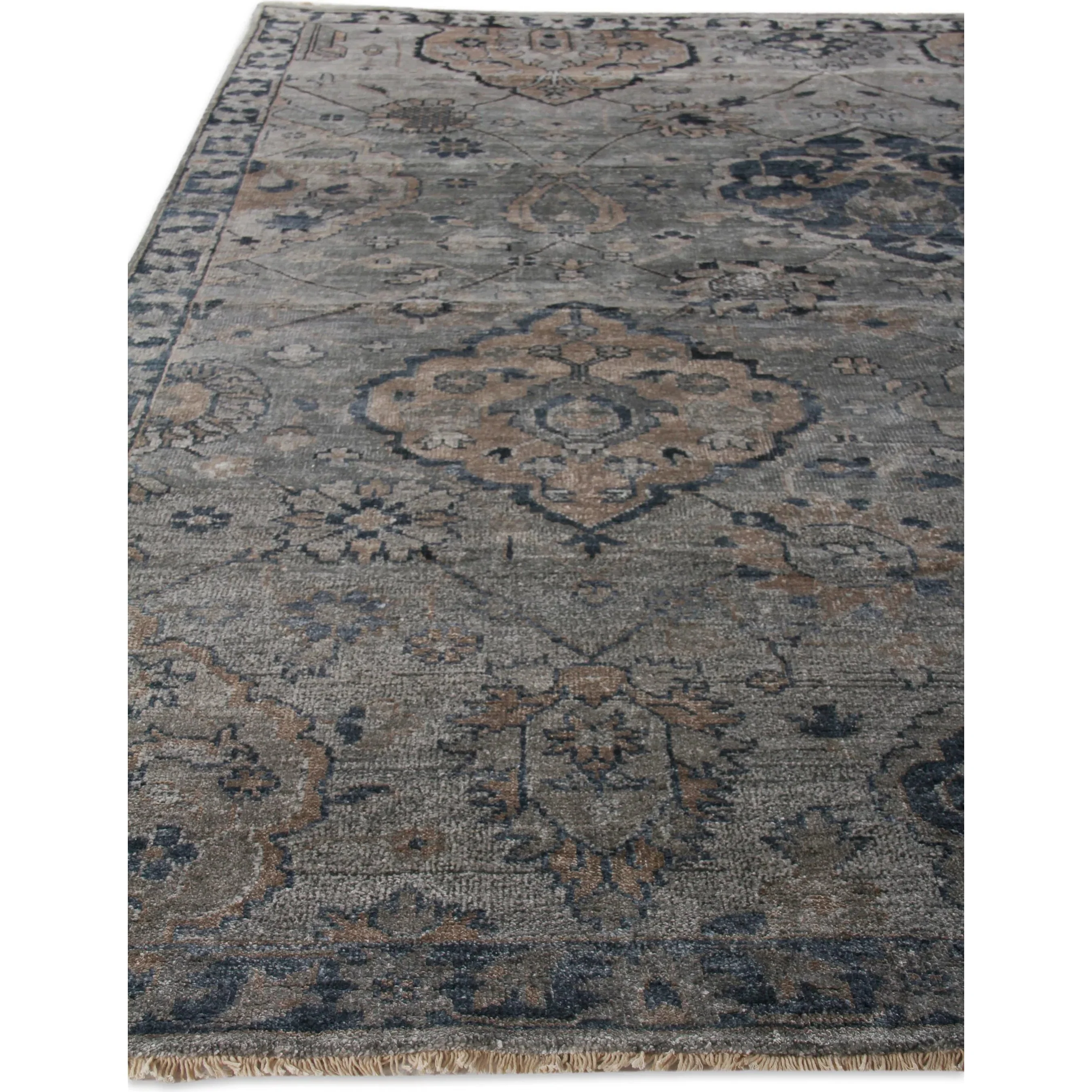 Antique Weave Bamboo Pattern Rug - Image 4