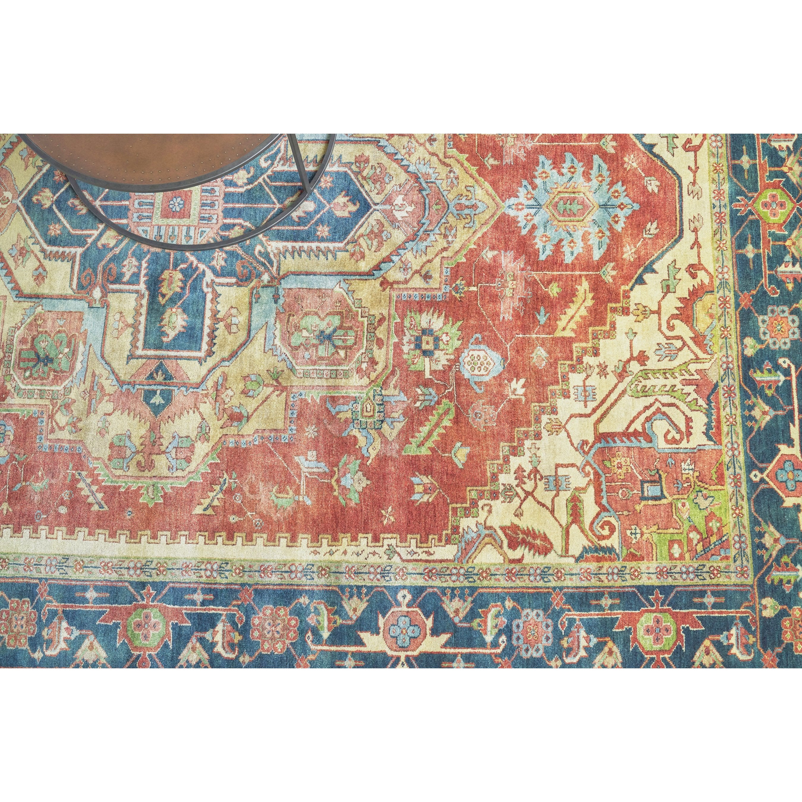 Antique Weave Geometric Serapi Rug - Image 11