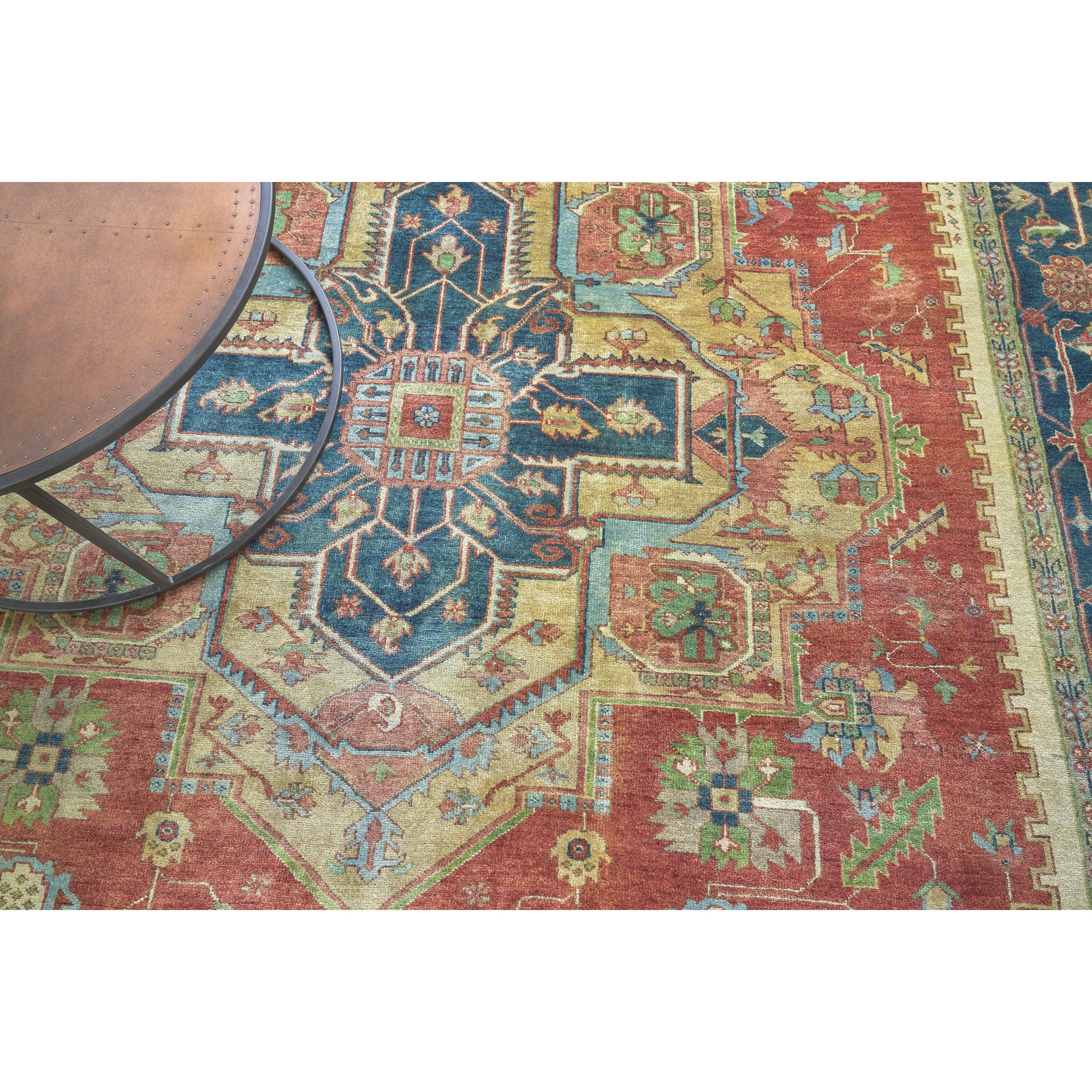 Antique Weave Geometric Serapi Rug - Image 12