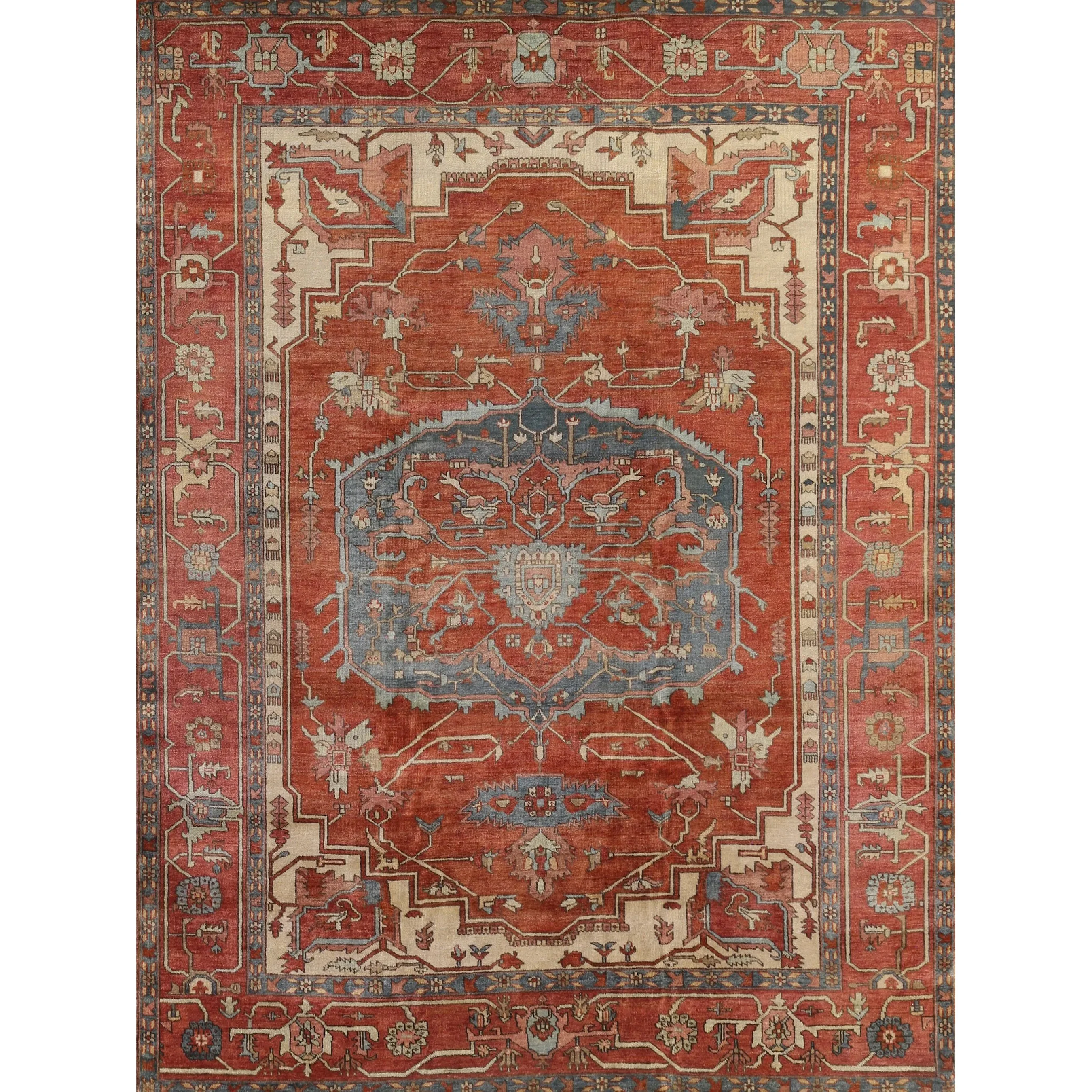 Antique Weave Persian Serapi Rug - Image 2