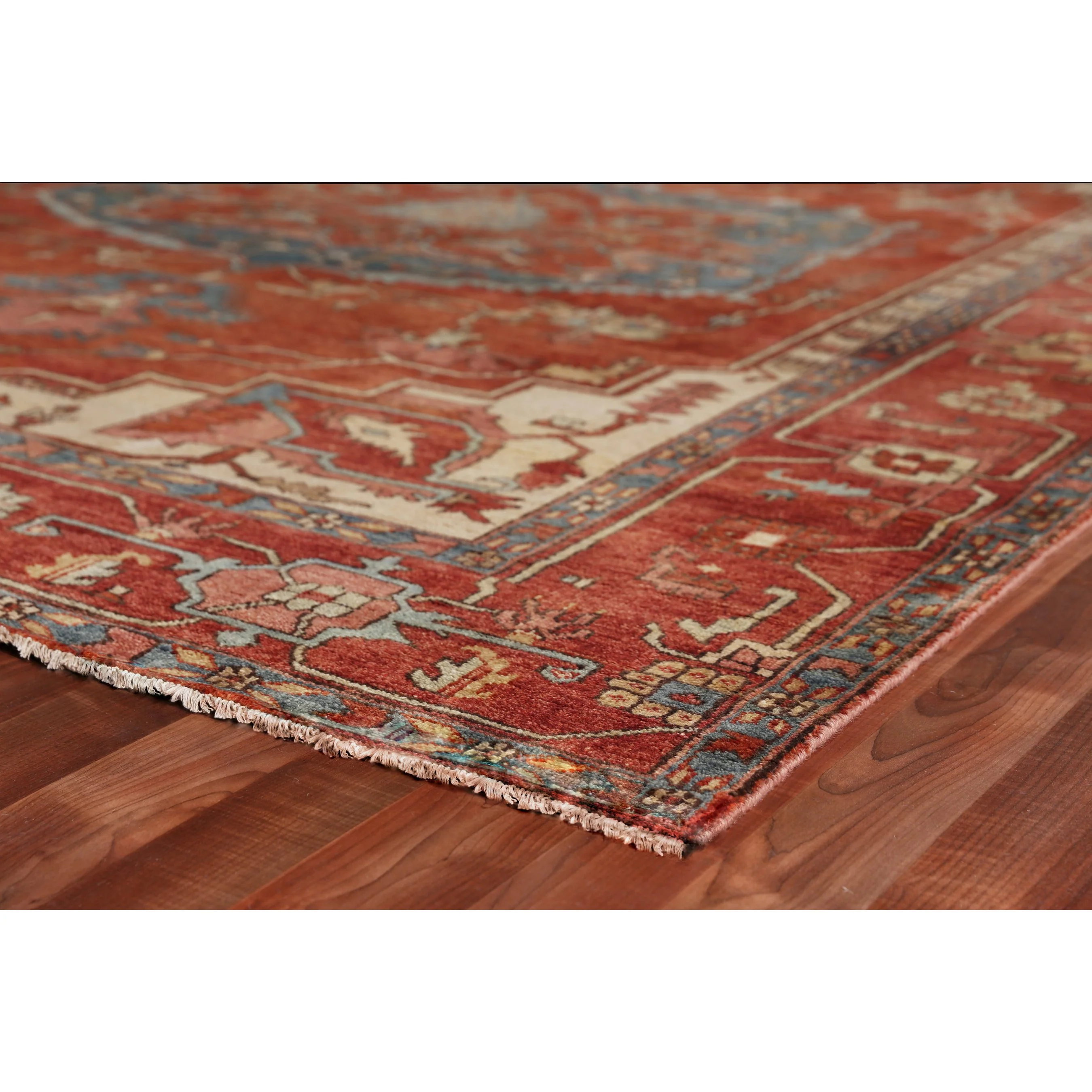 Antique Weave Persian Serapi Rug - Image 3