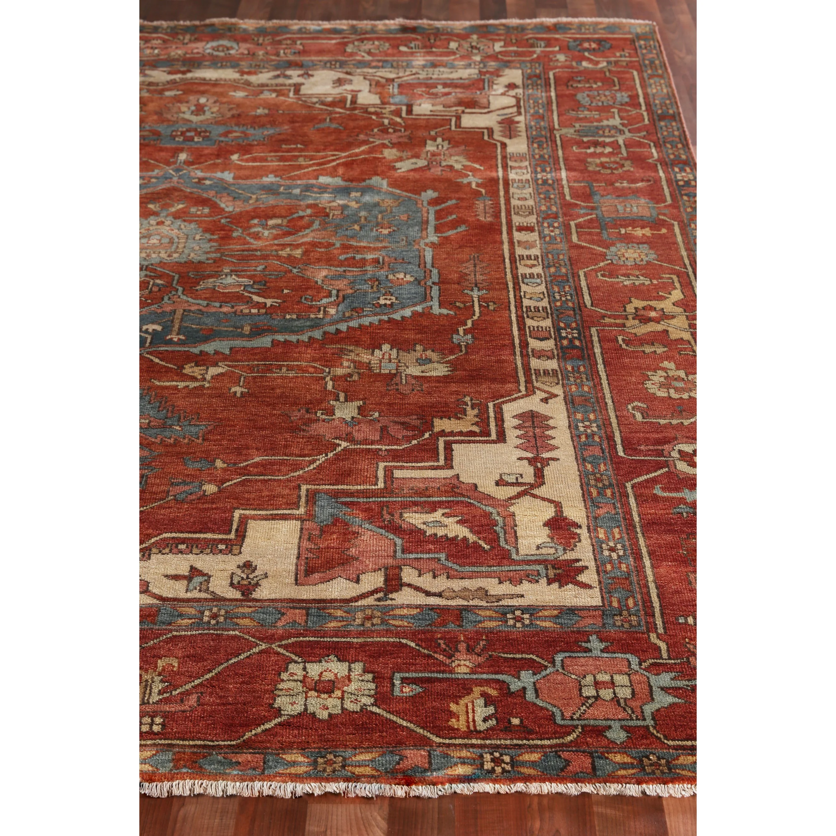 Antique Weave Persian Serapi Rug - Image 4