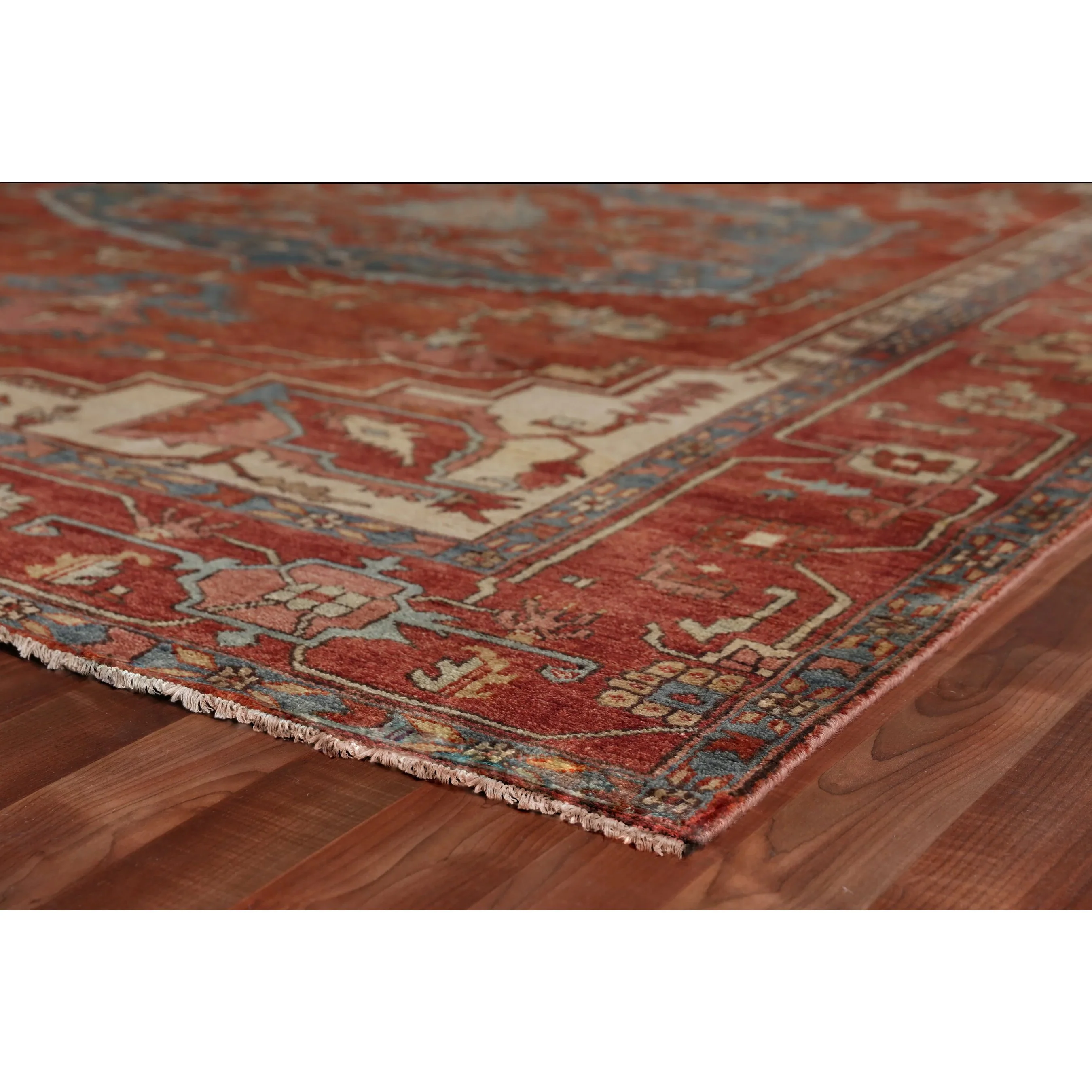 Antique Weave Persian Serapi Rug - Image 5