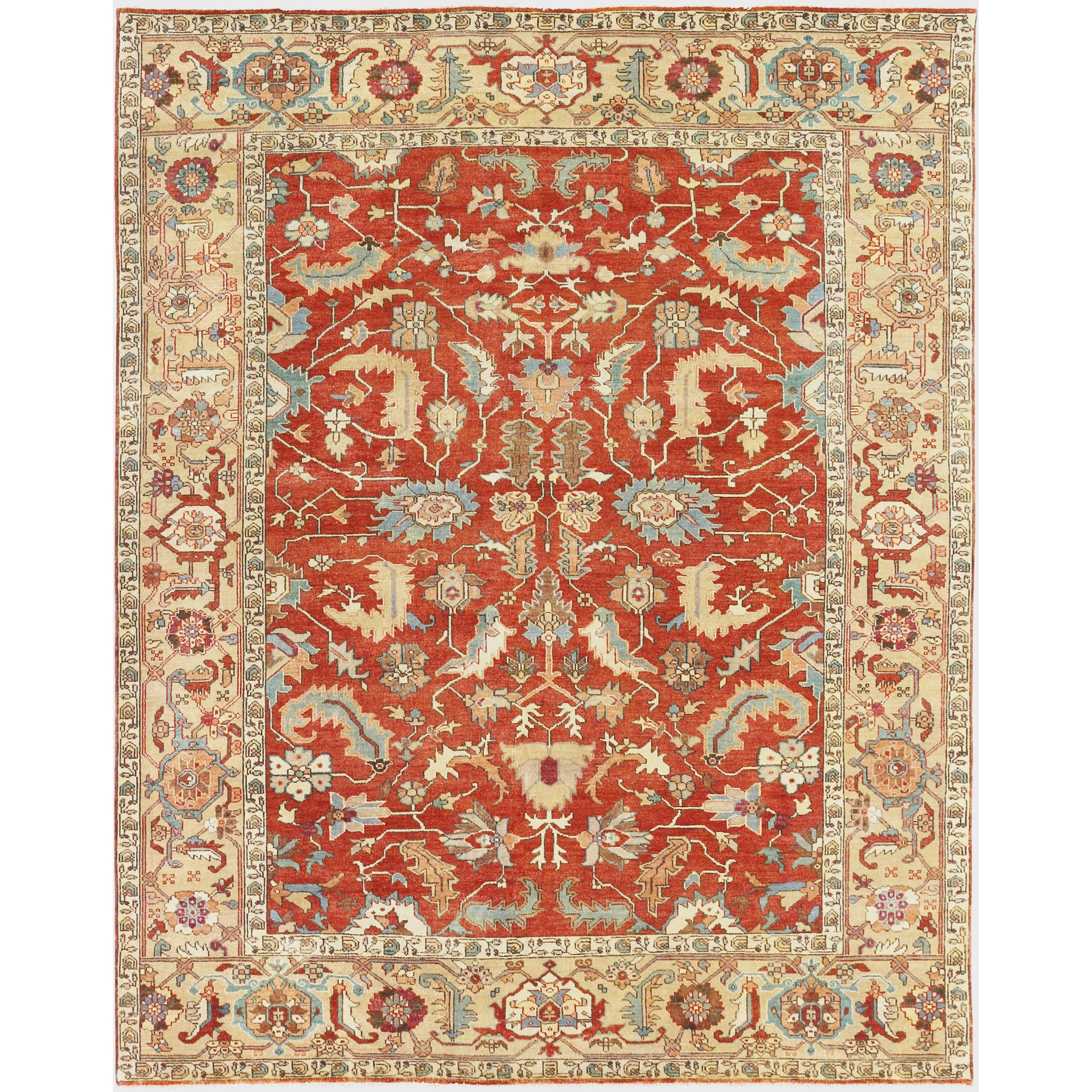 Antique Weave Serapi Rug - Gold, Rust