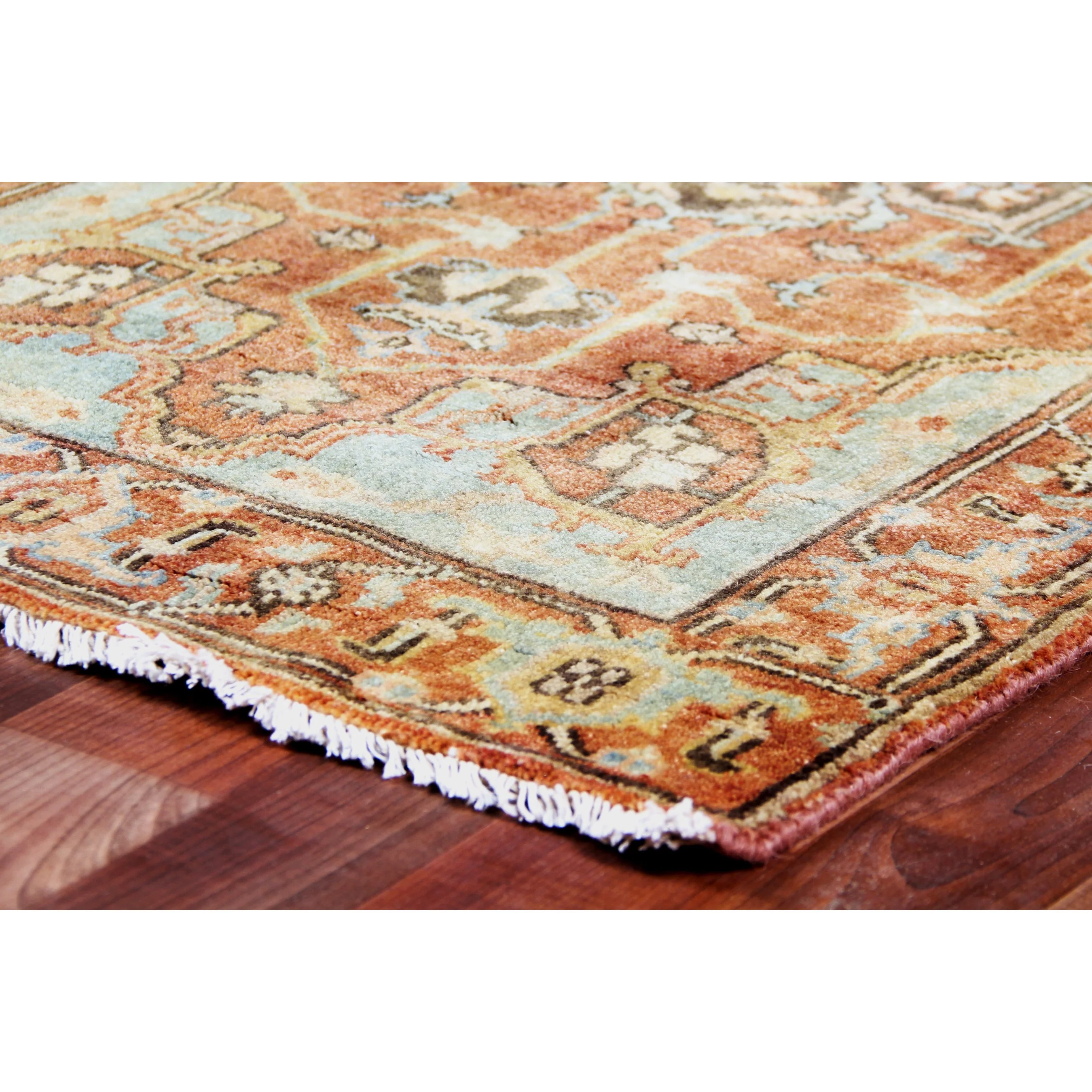 Antique Weave Serapi Rug - Rust, Blue, Multi - Image 2