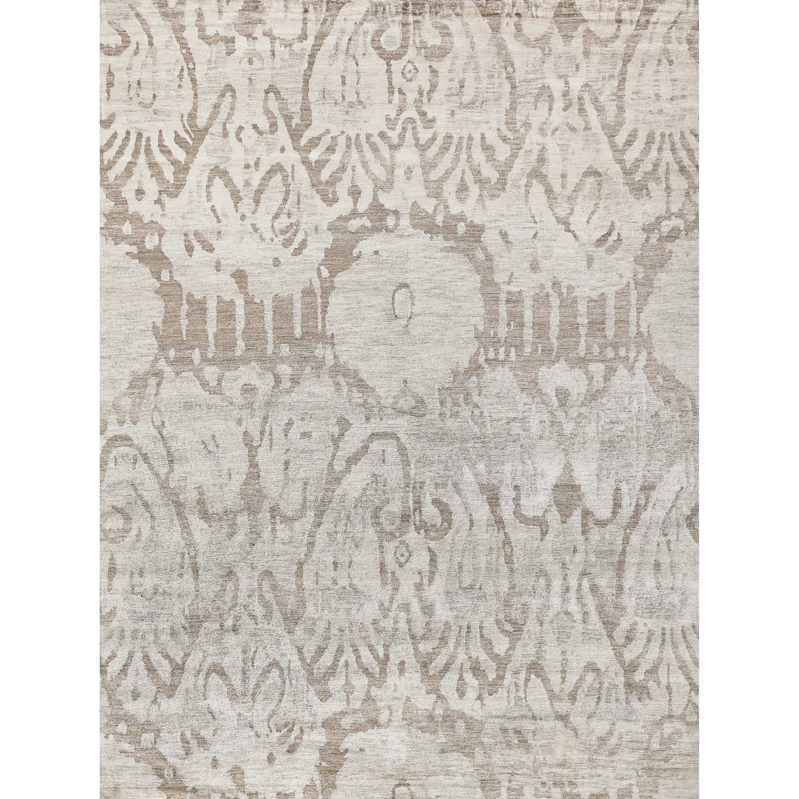 Antique'd Pattern Silk Rug - Image 2