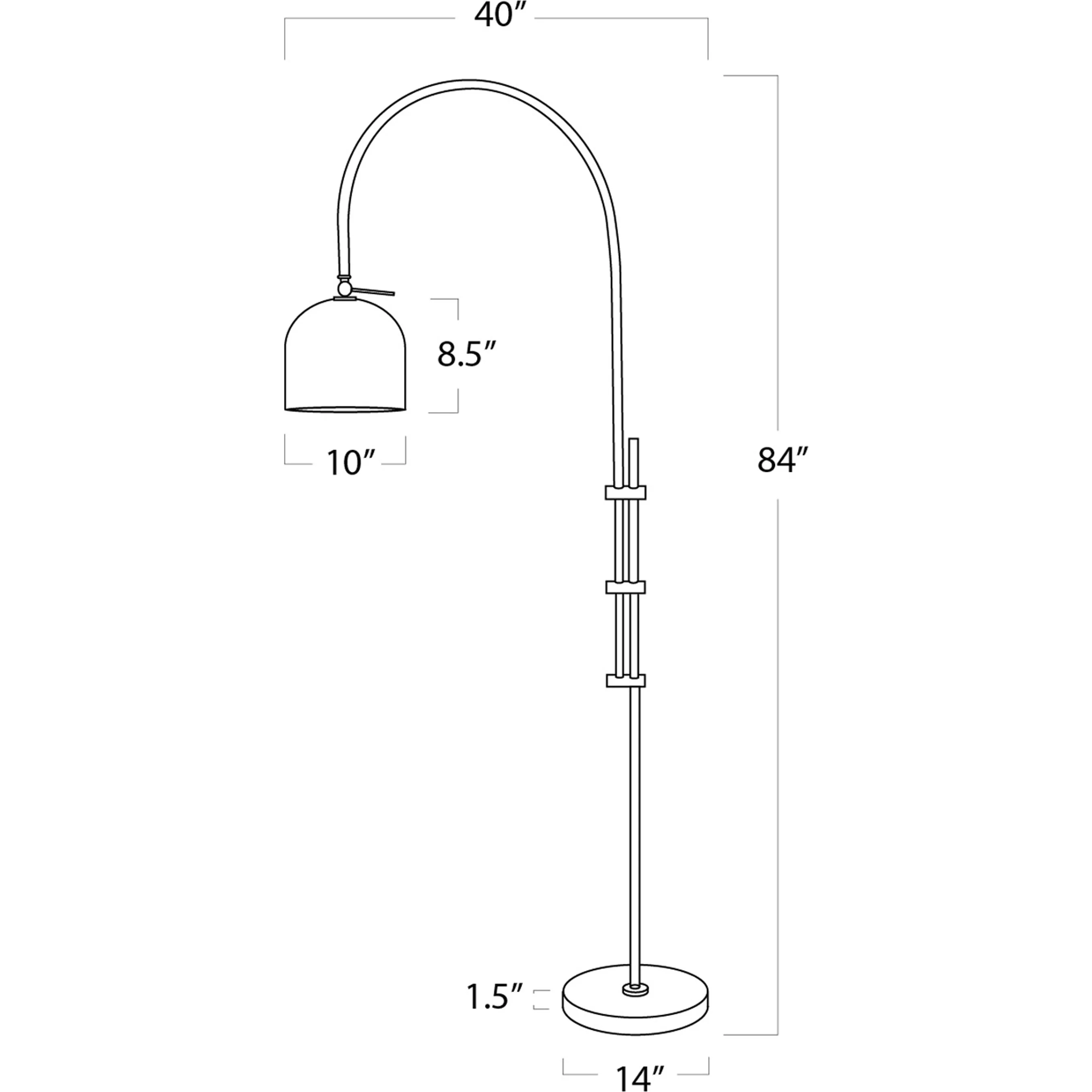 Arc Floor Lamp with Metal Shade - Image 5