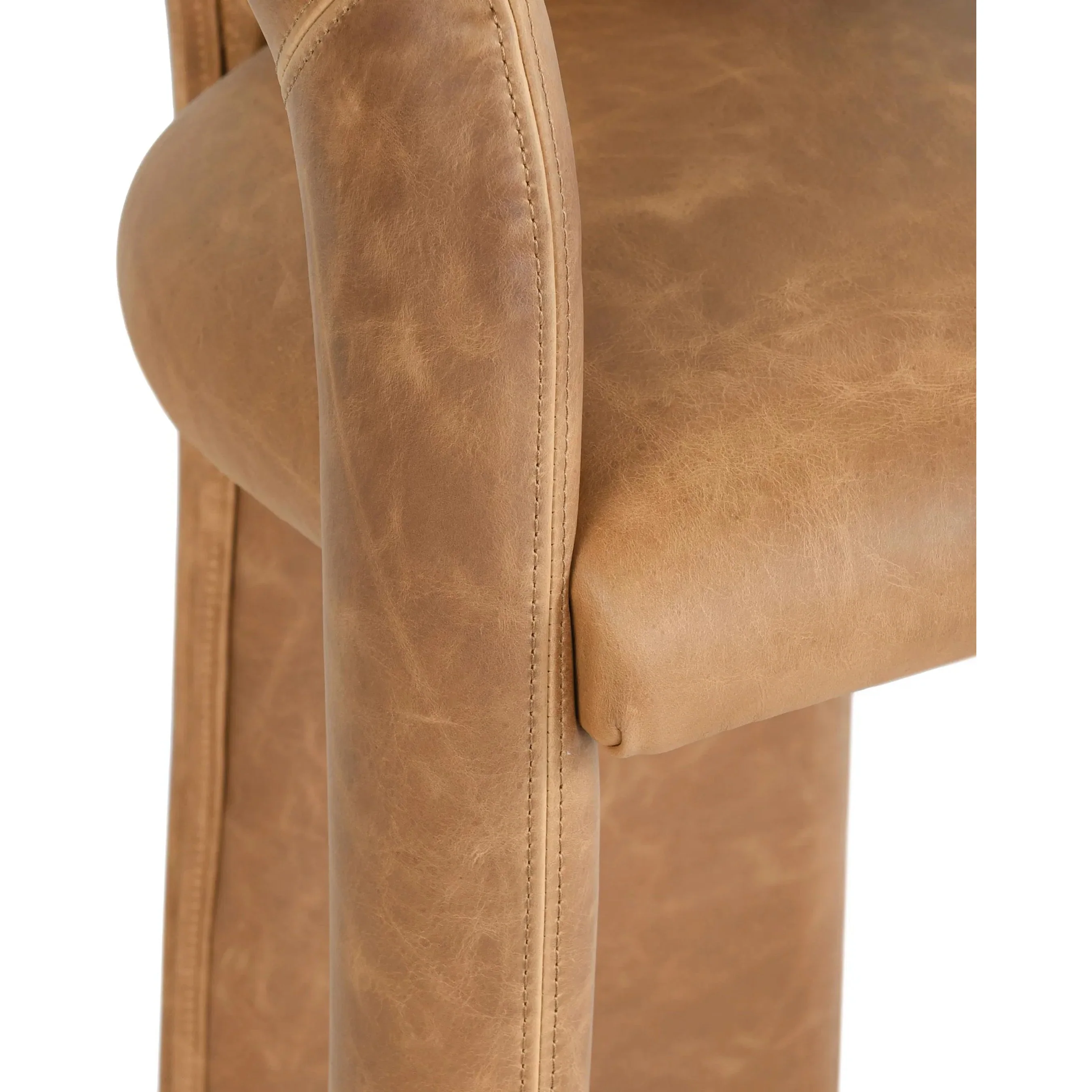 Archie 26" Distressed Leather Counter Stool - Image 6
