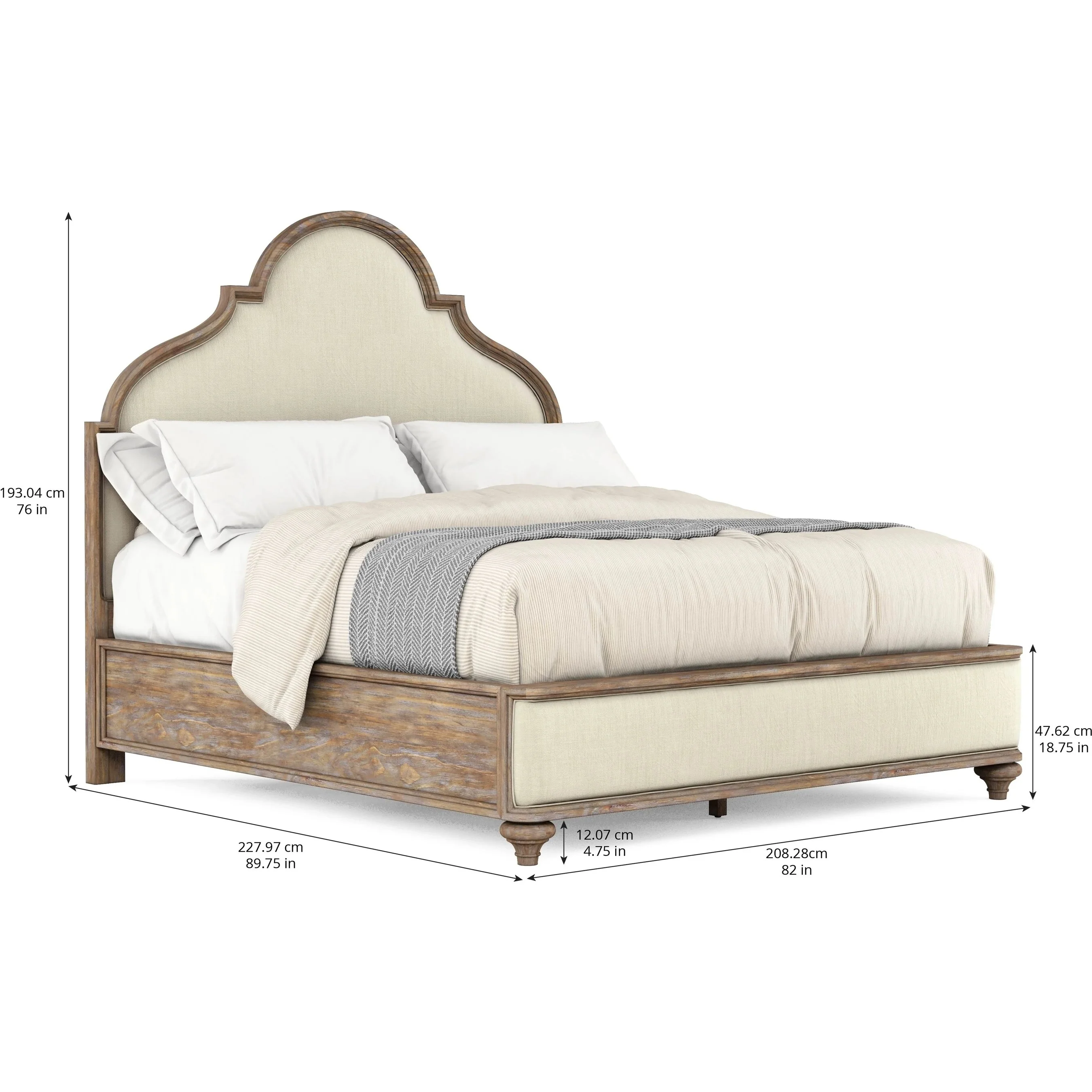 Architrave Upholstered Panel Bed - Image 4