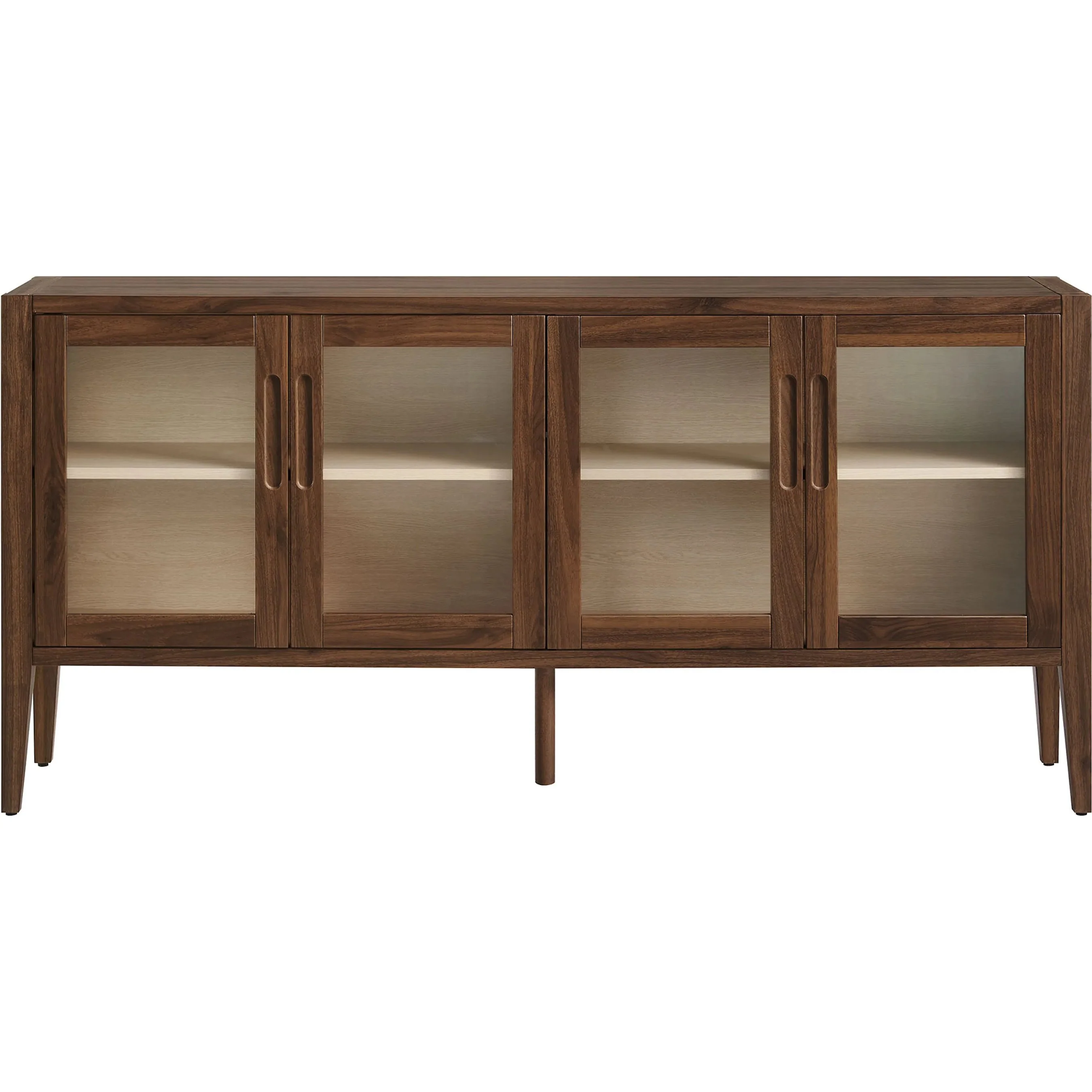 Arecibo 72" Glass Door Sideboard Storage Display Cabinet - Image 4