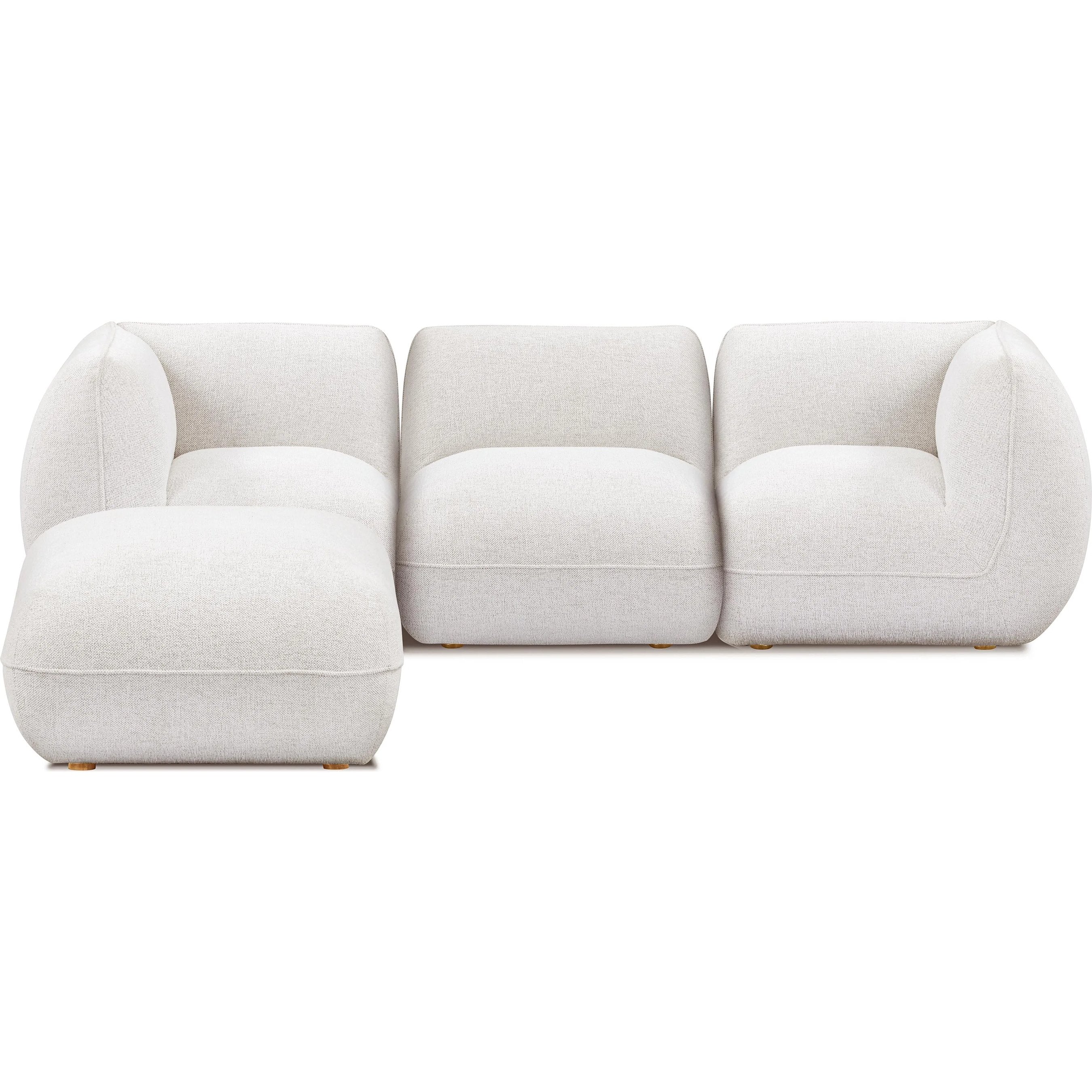Arezza 4-Piece Contract-Grade Basketweave Chenille Modular Sectional - Image 2