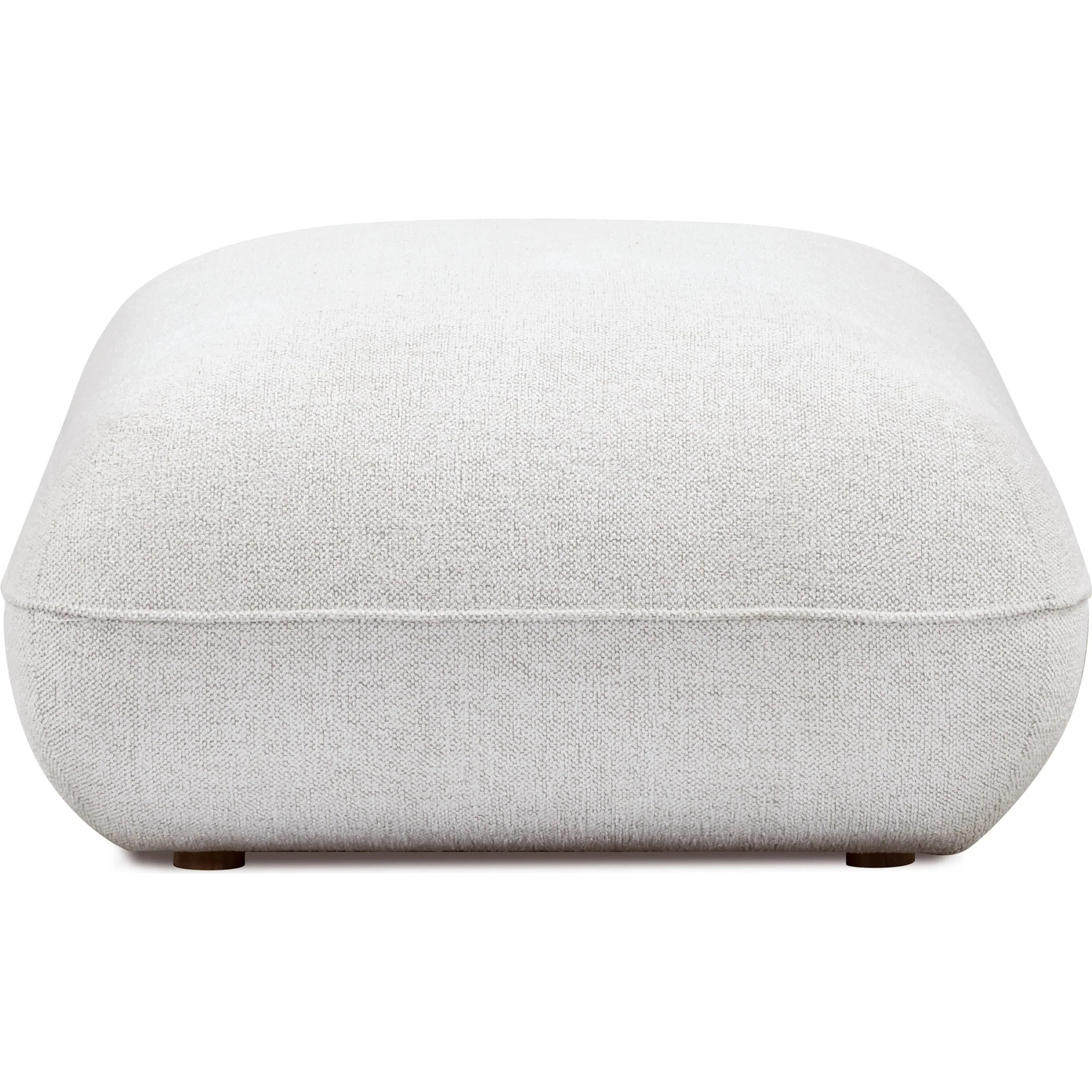 Arezza Contract-Grade Basketweave Chenille Ottoman - Image 2