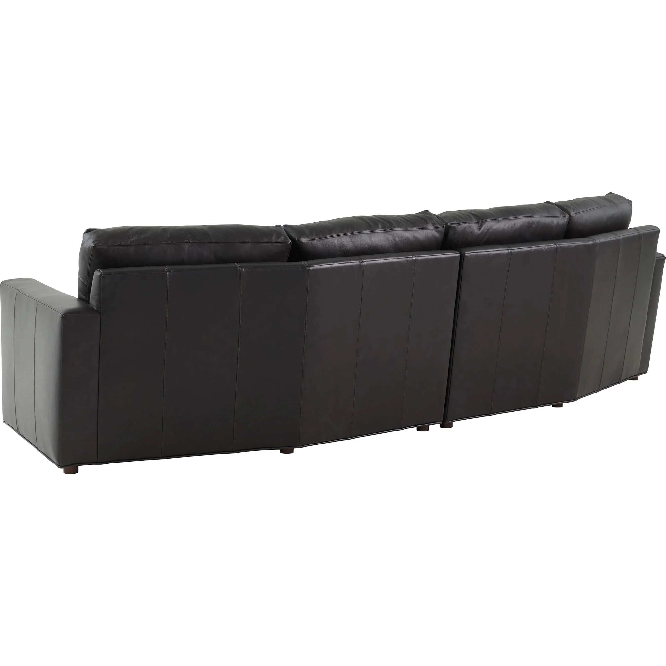 Ashbury Chocolate Leather Sectional - Image 2