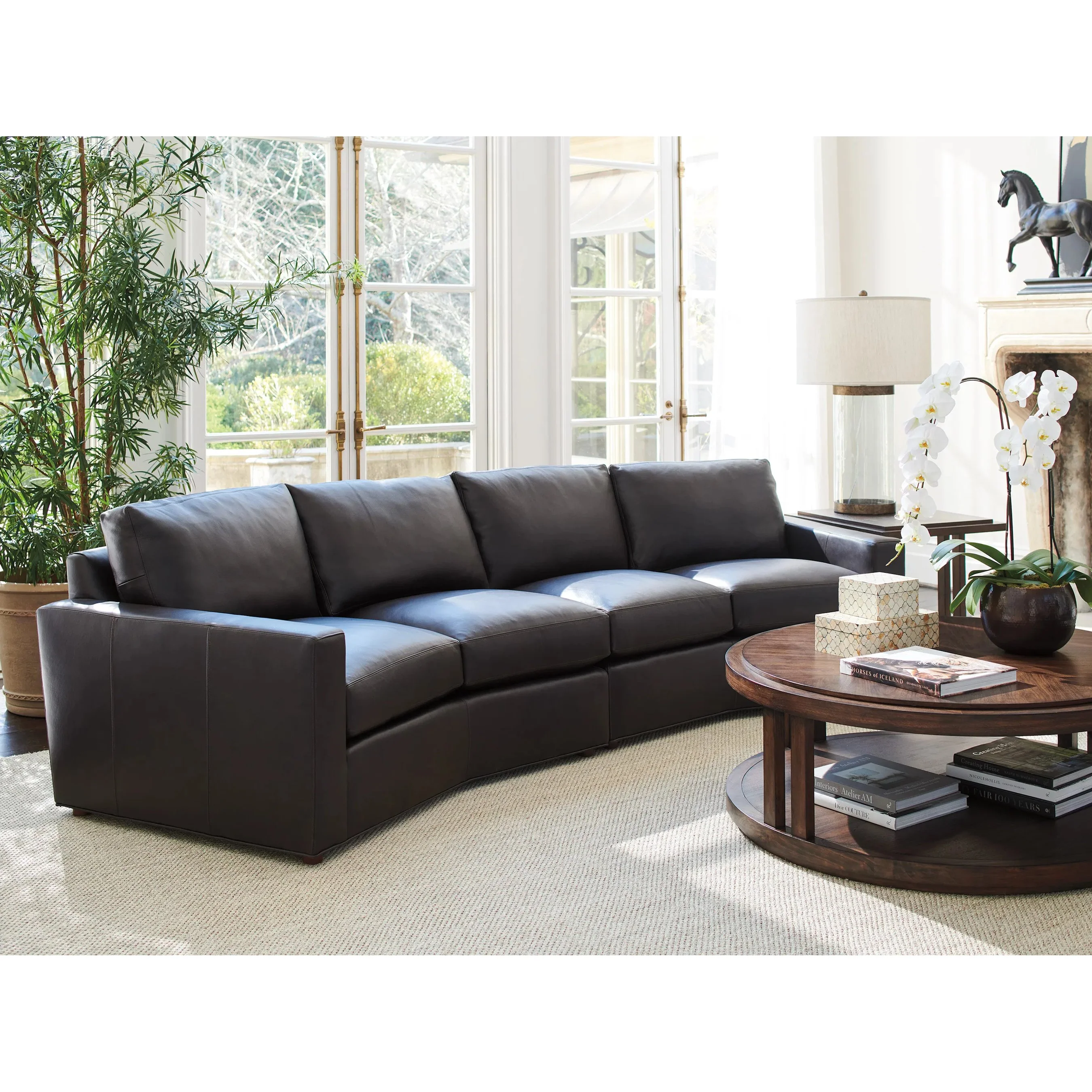 Ashbury Chocolate Leather Sectional - Image 3