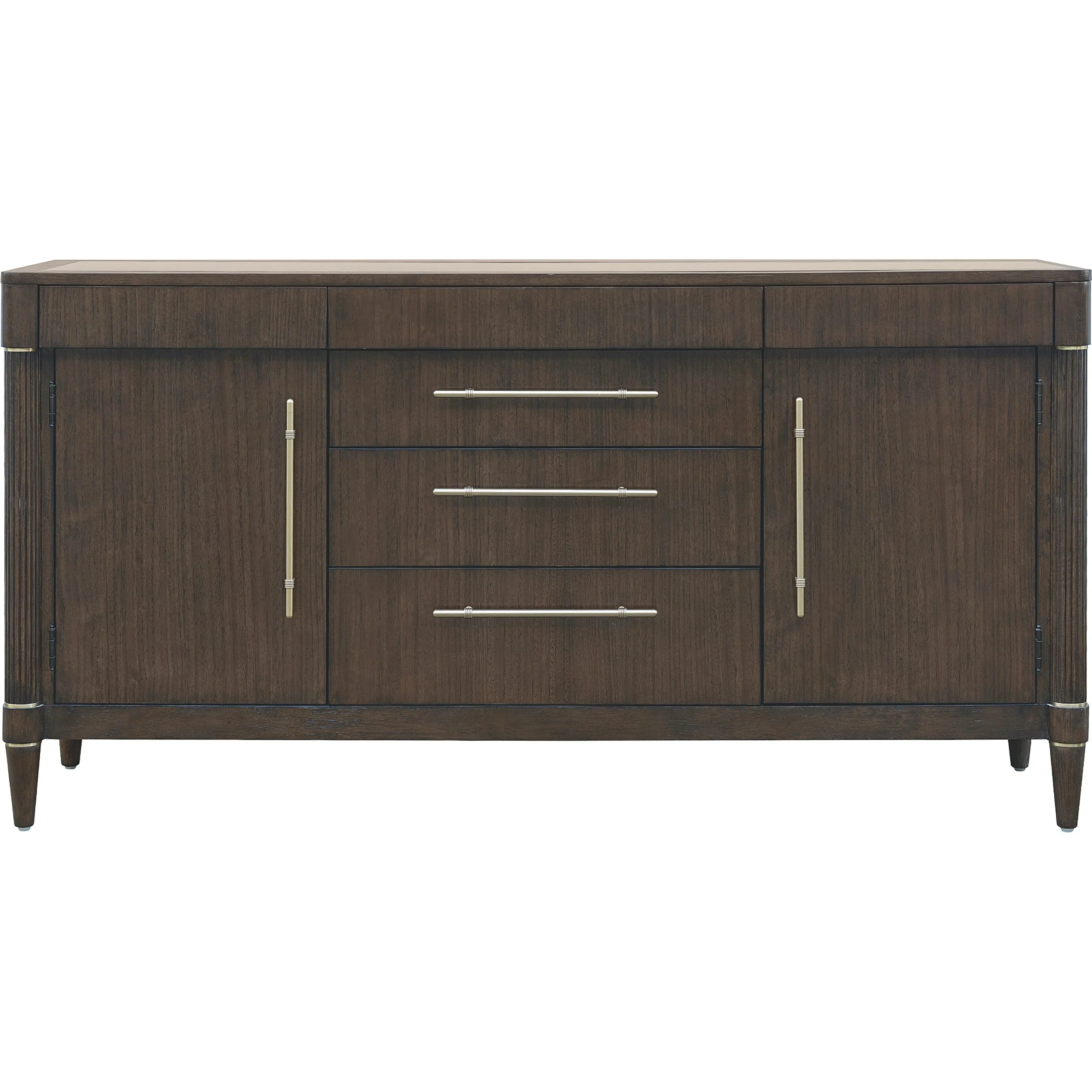 Asher Park Glass Top 2 Door Buffet with Storage Drawers - Image 2