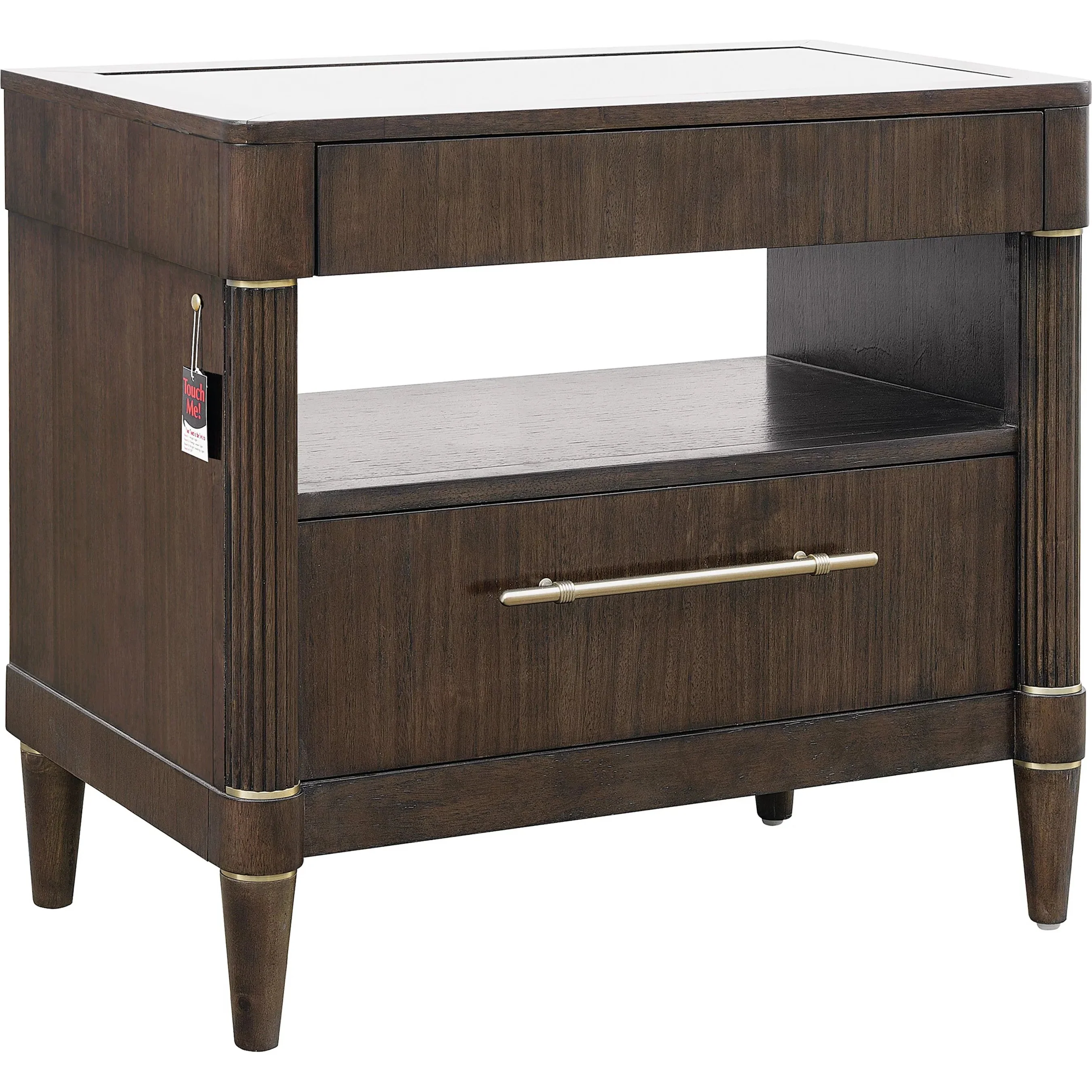 Asher Park Glass Top Bachelor's Chest