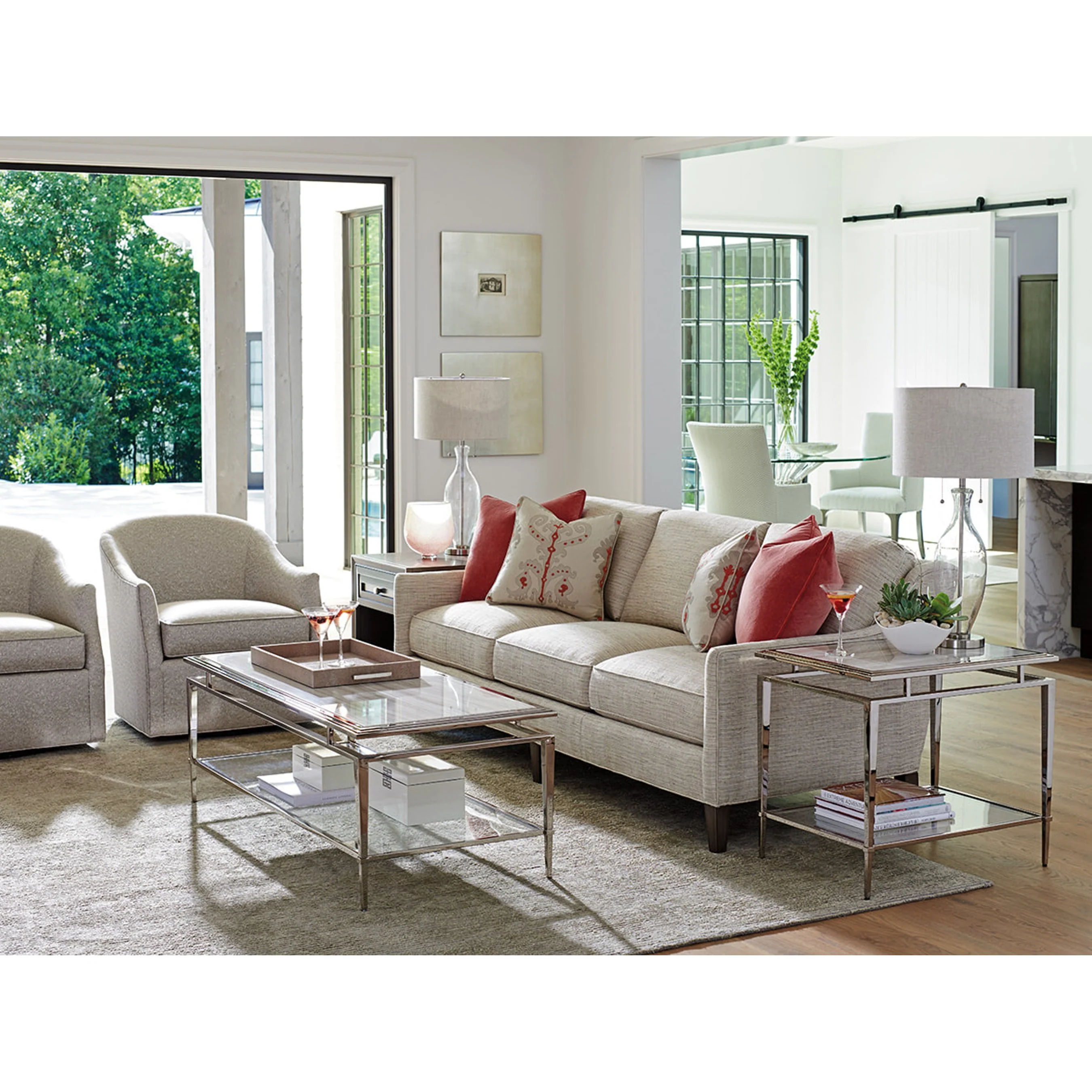 Athene Stainless Cocktail Table - Image 8