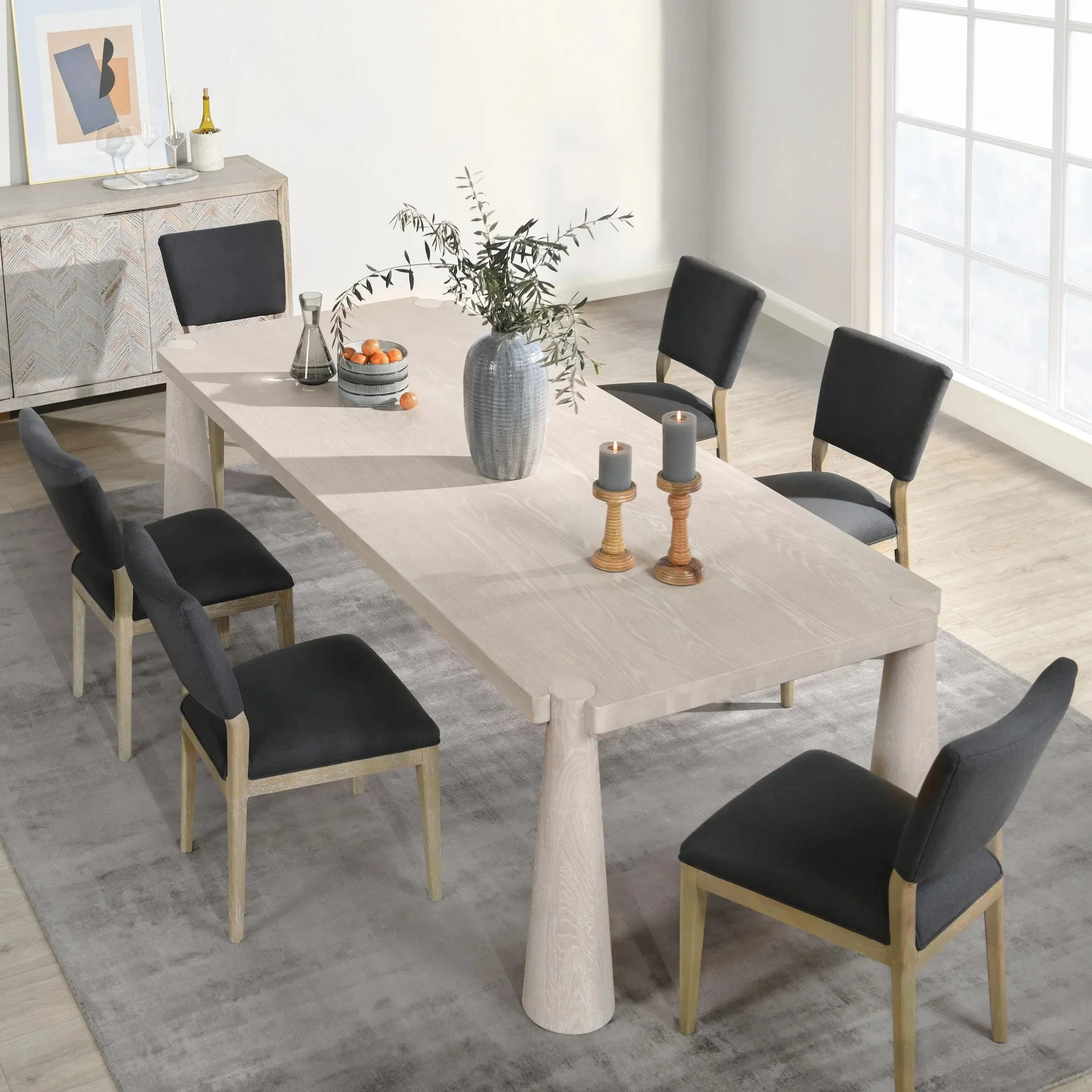 Atrop 102" Oak Wood Dining Table - Image 17