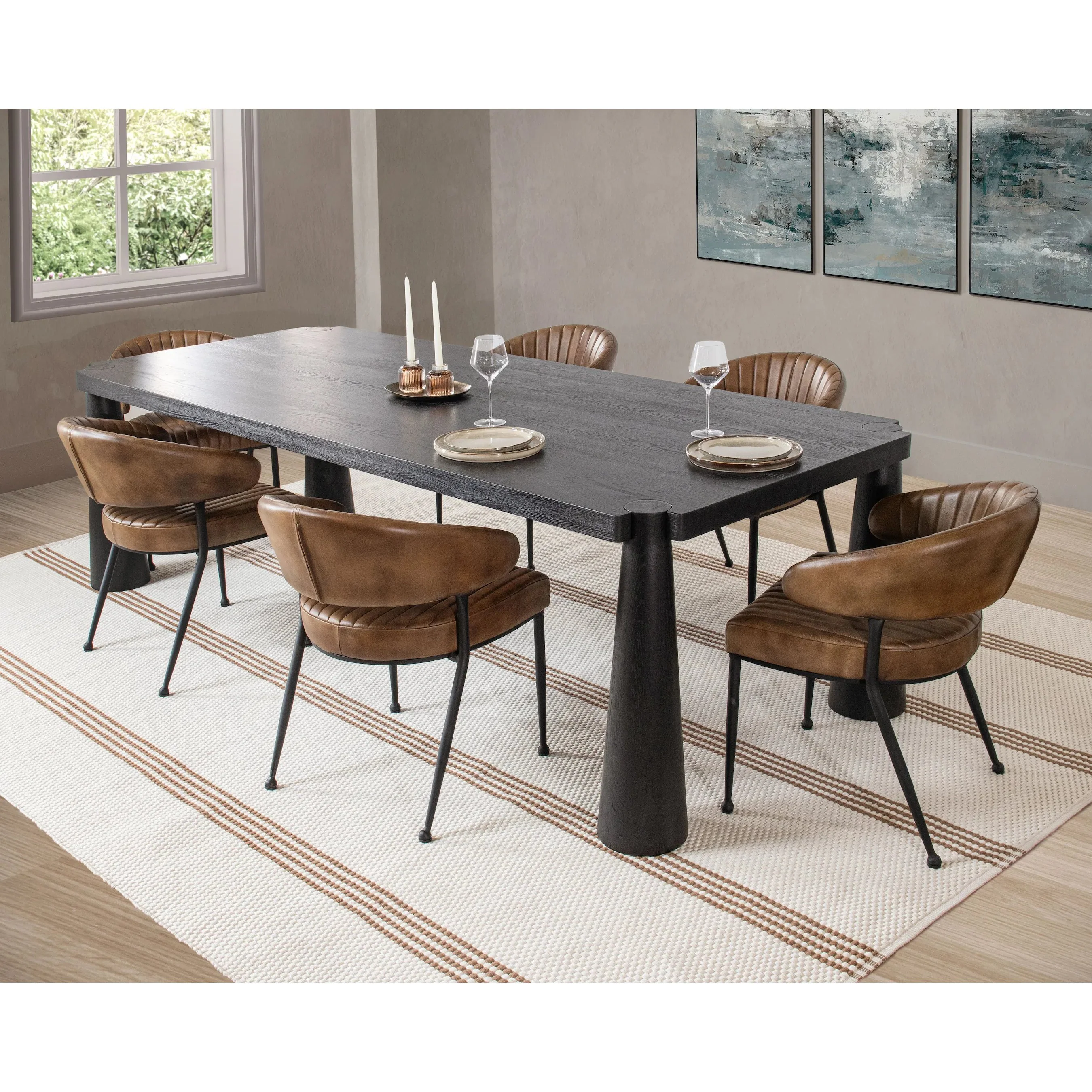 Atrop 102" Oak Wood Dining Table - Image 19