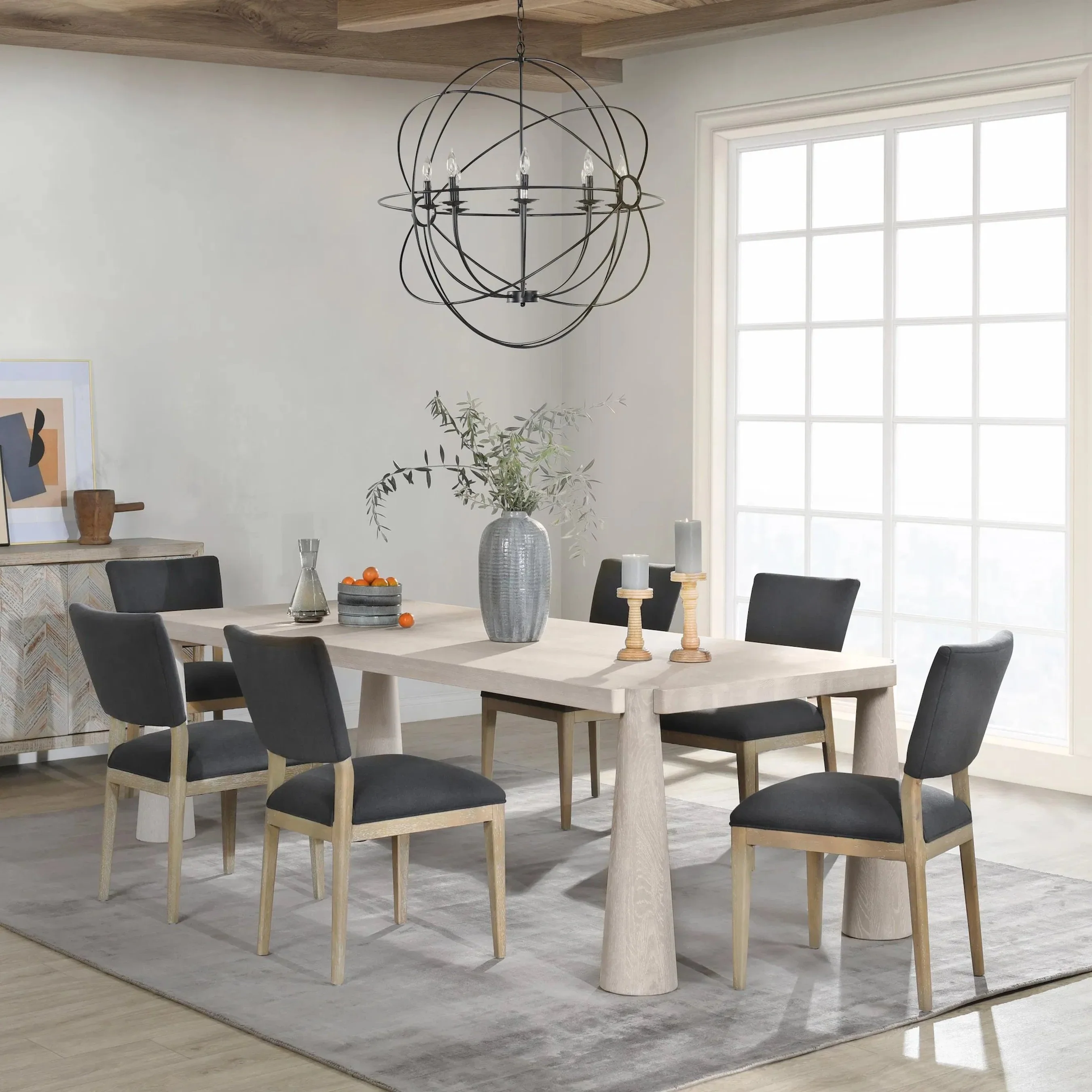 Atrop 102" Oak Wood Dining Table - Image 20