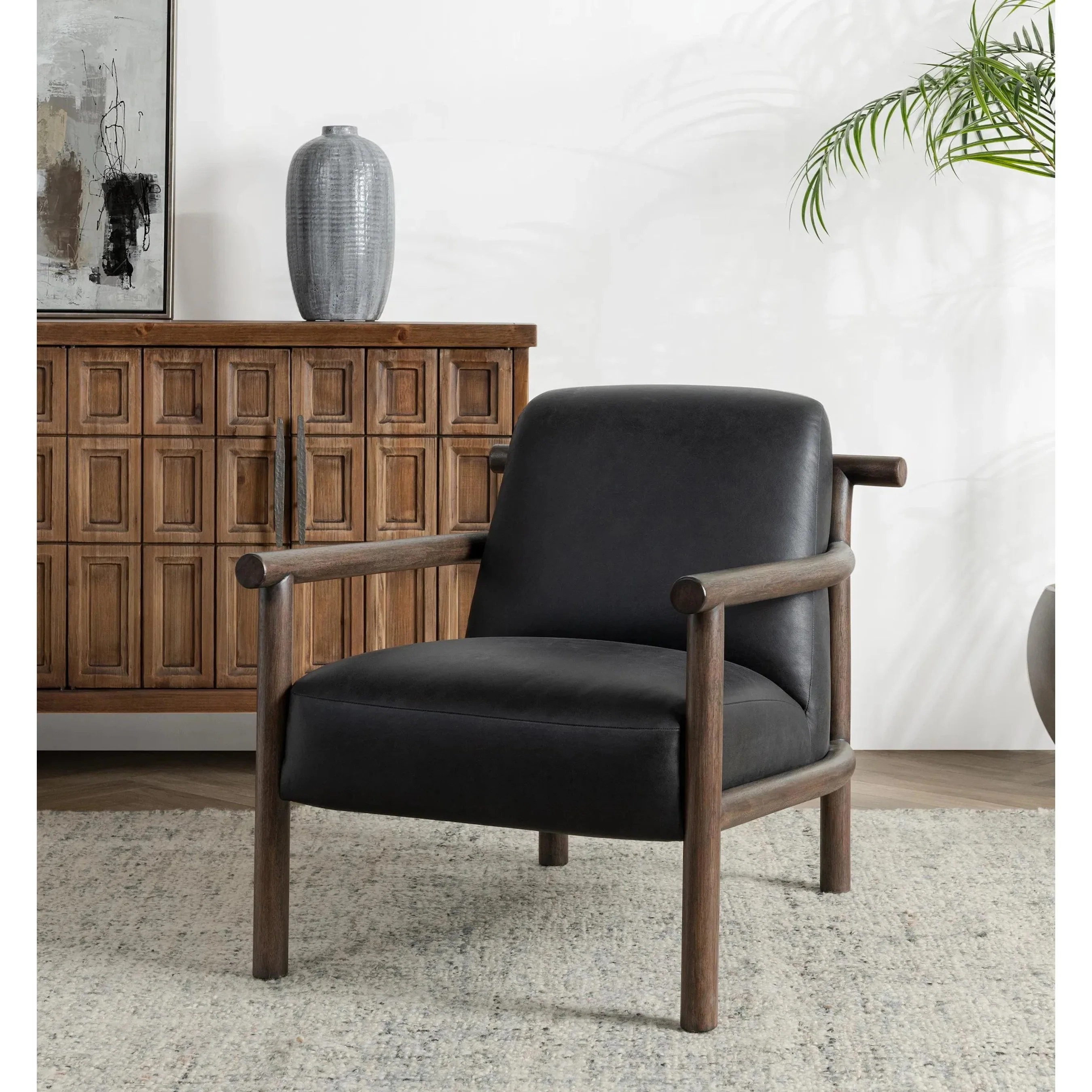 Azoria Leather Accent Chair - Image 22