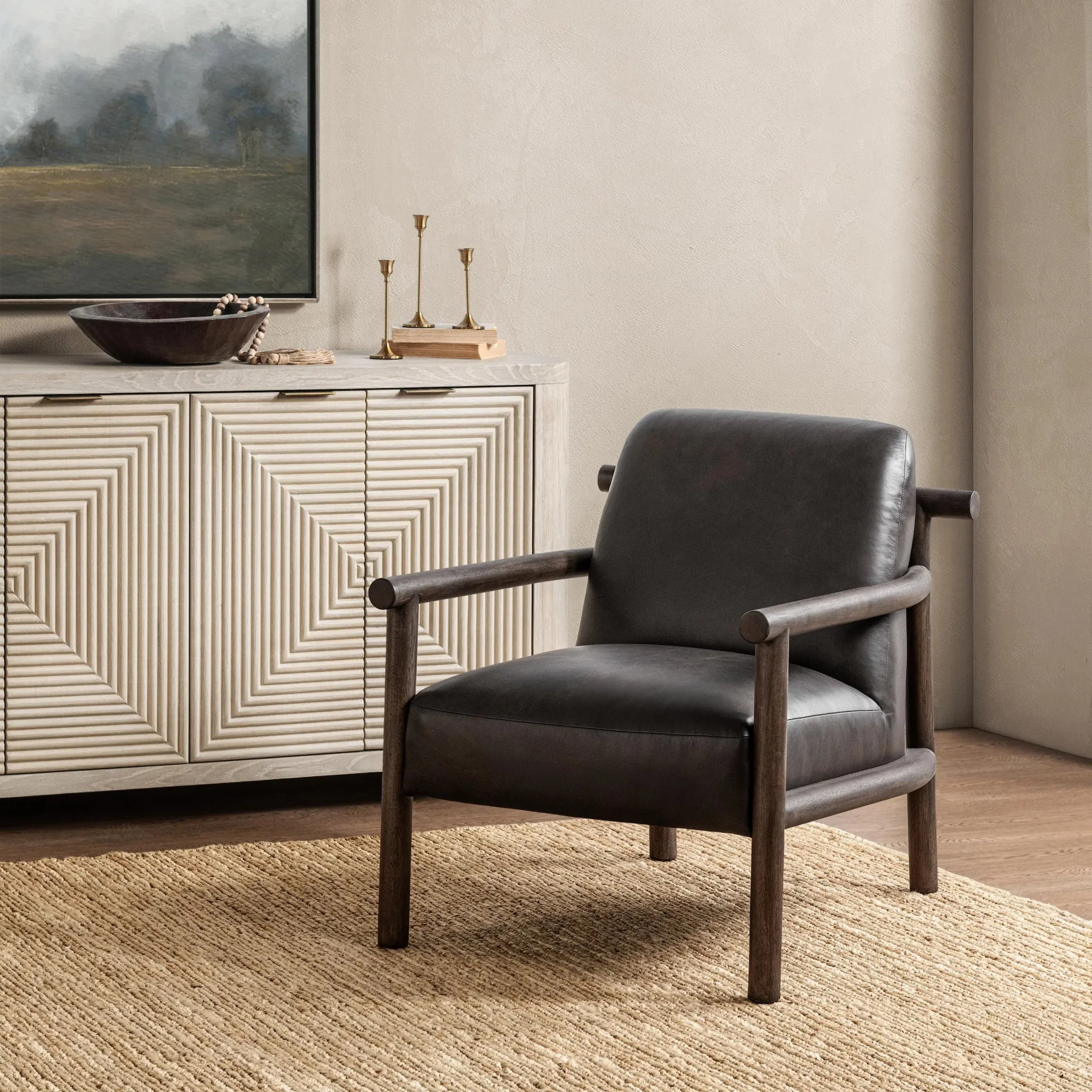 Azoria Leather Accent Chair - Image 23